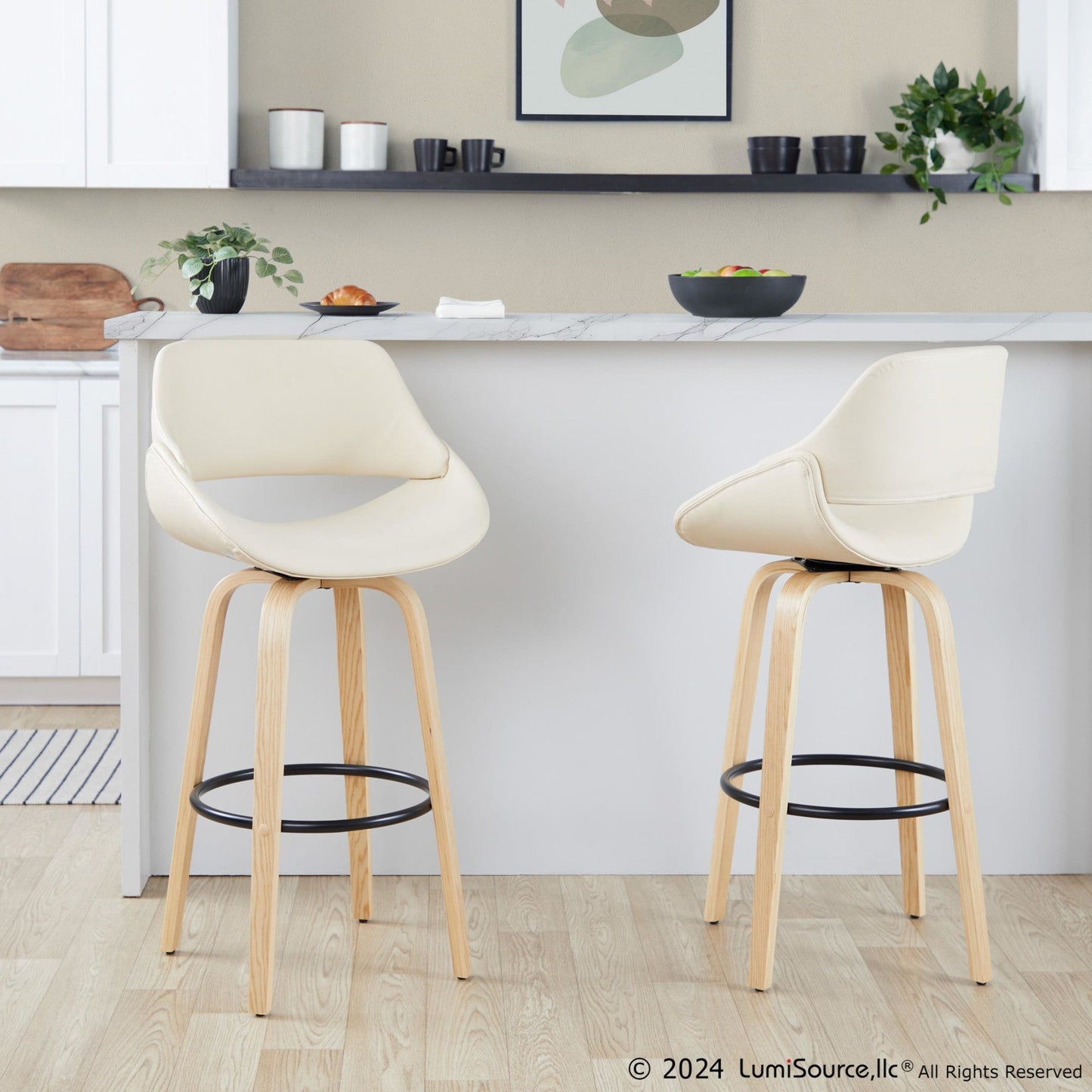Majestic Office Furniture 30" Fixed-Height Barstool - Set of 2