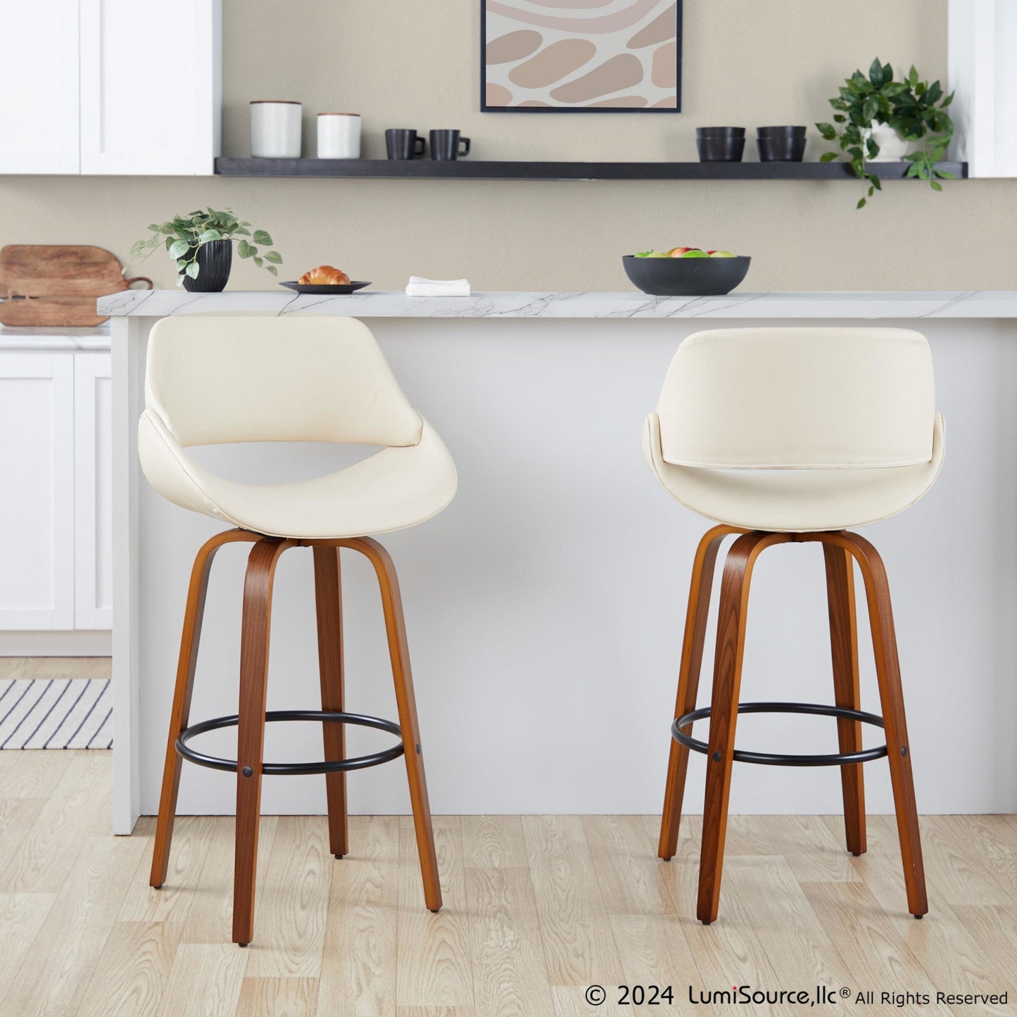 Majestic Office Furniture 30" Fixed-Height Barstool - Set of 2
