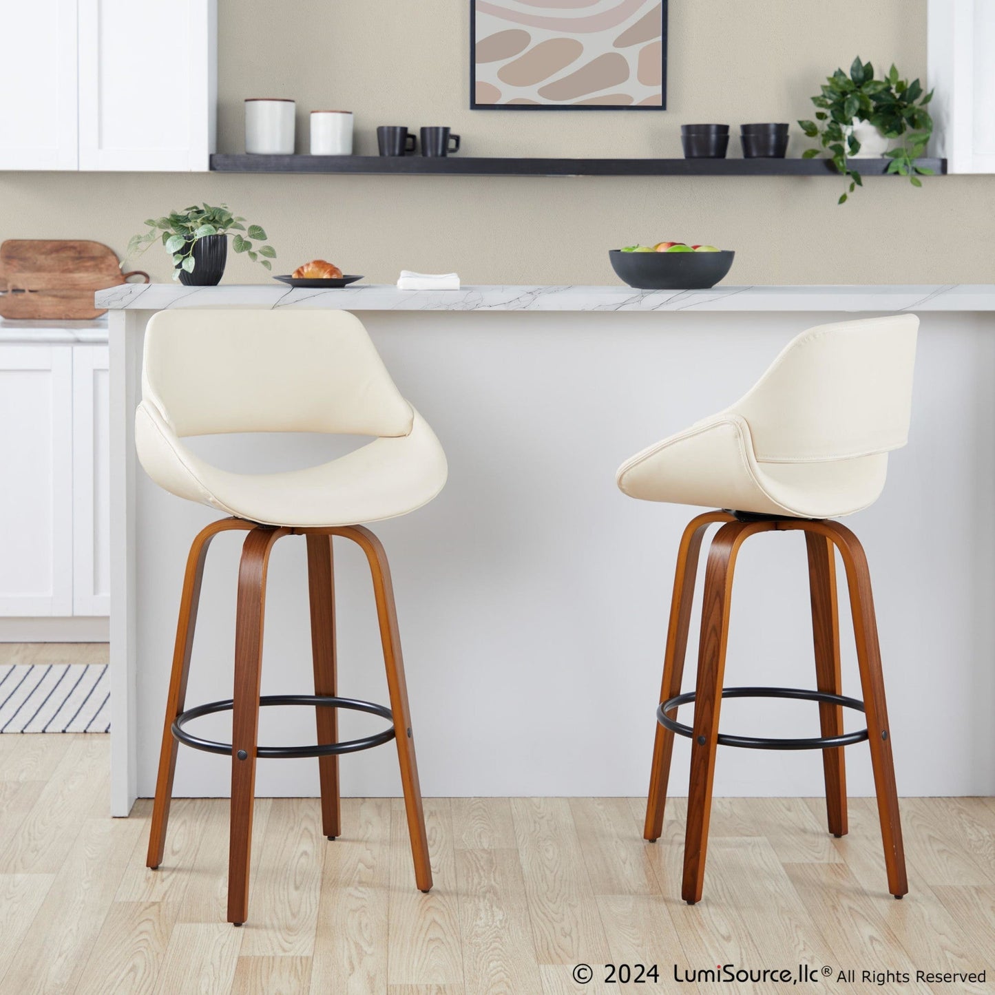 Majestic Office Furniture 30" Fixed-Height Barstool - Set of 2