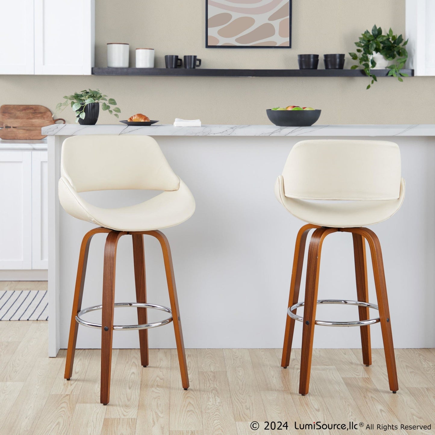 Majestic Office Furniture 30" Fixed-Height Barstool - Set of 2