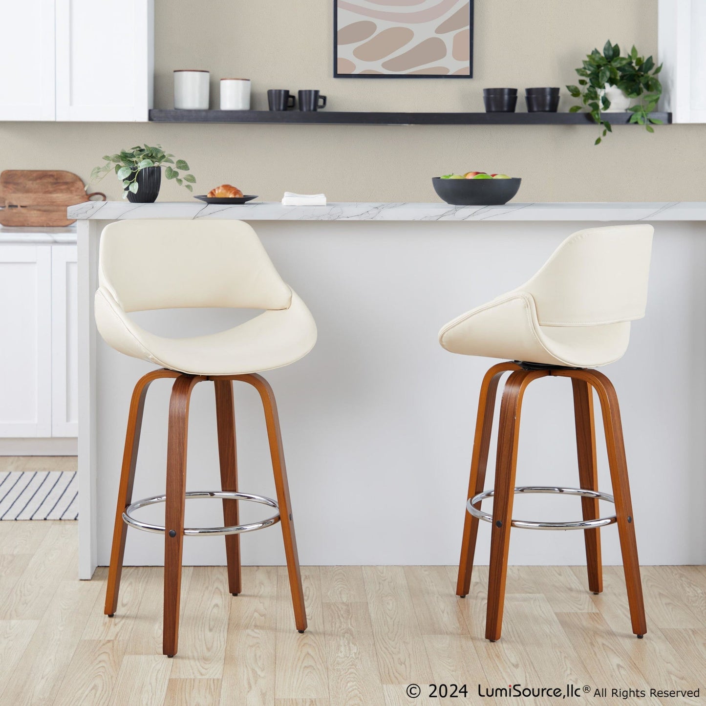 Majestic Office Furniture 30" Fixed-Height Barstool - Set of 2