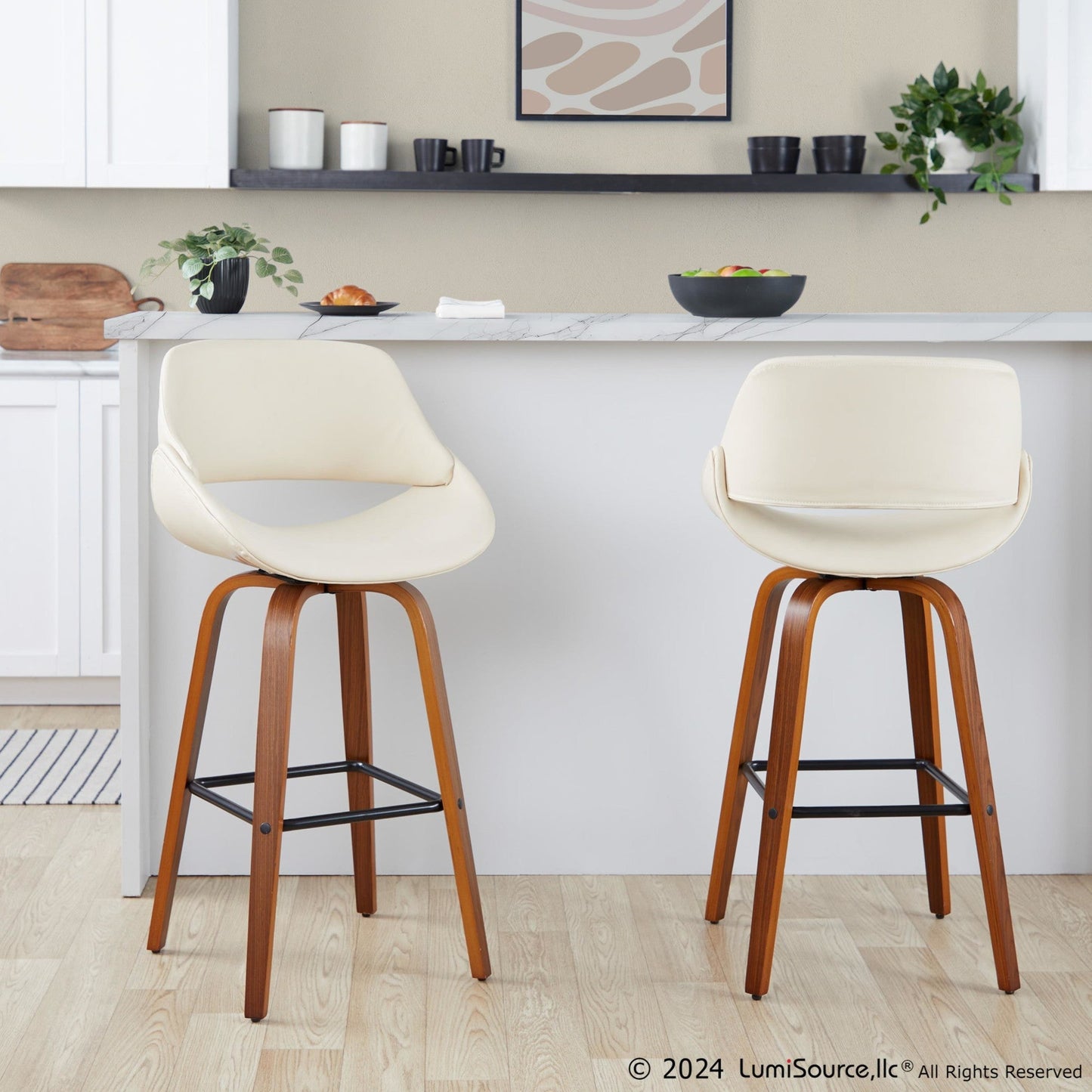 Majestic Office Furniture 30" Fixed-Height Barstool - Set of 2