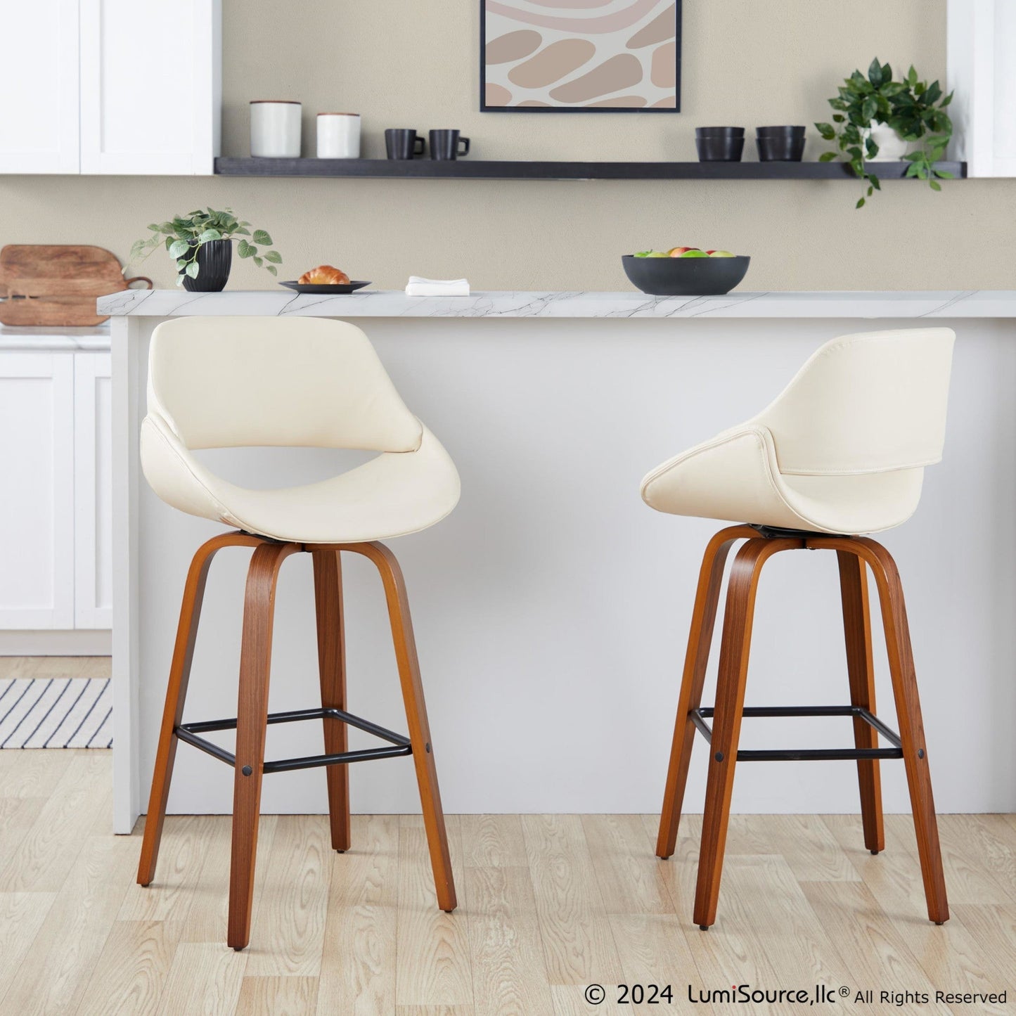 Majestic Office Furniture 30" Fixed-Height Barstool - Set of 2