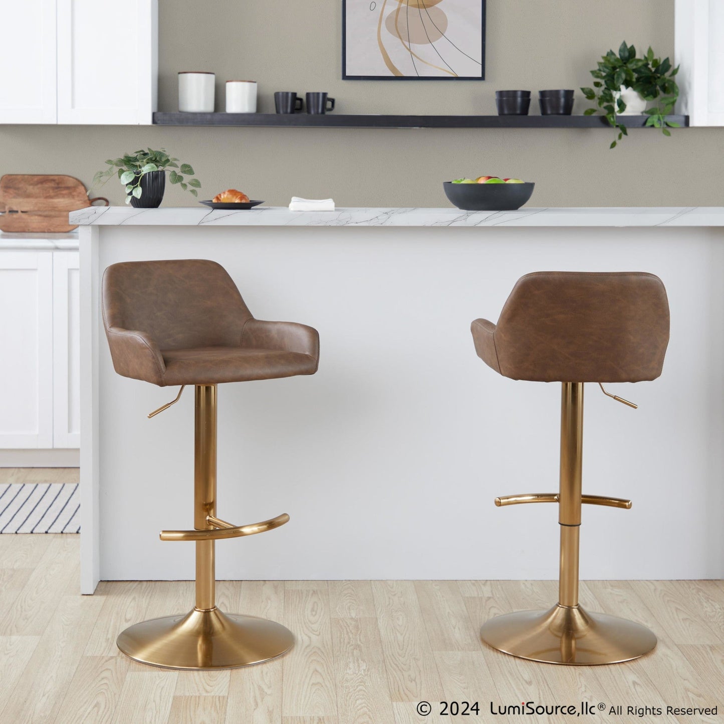 Majestic Office Furniture Adjustable Barstool - Set of 2