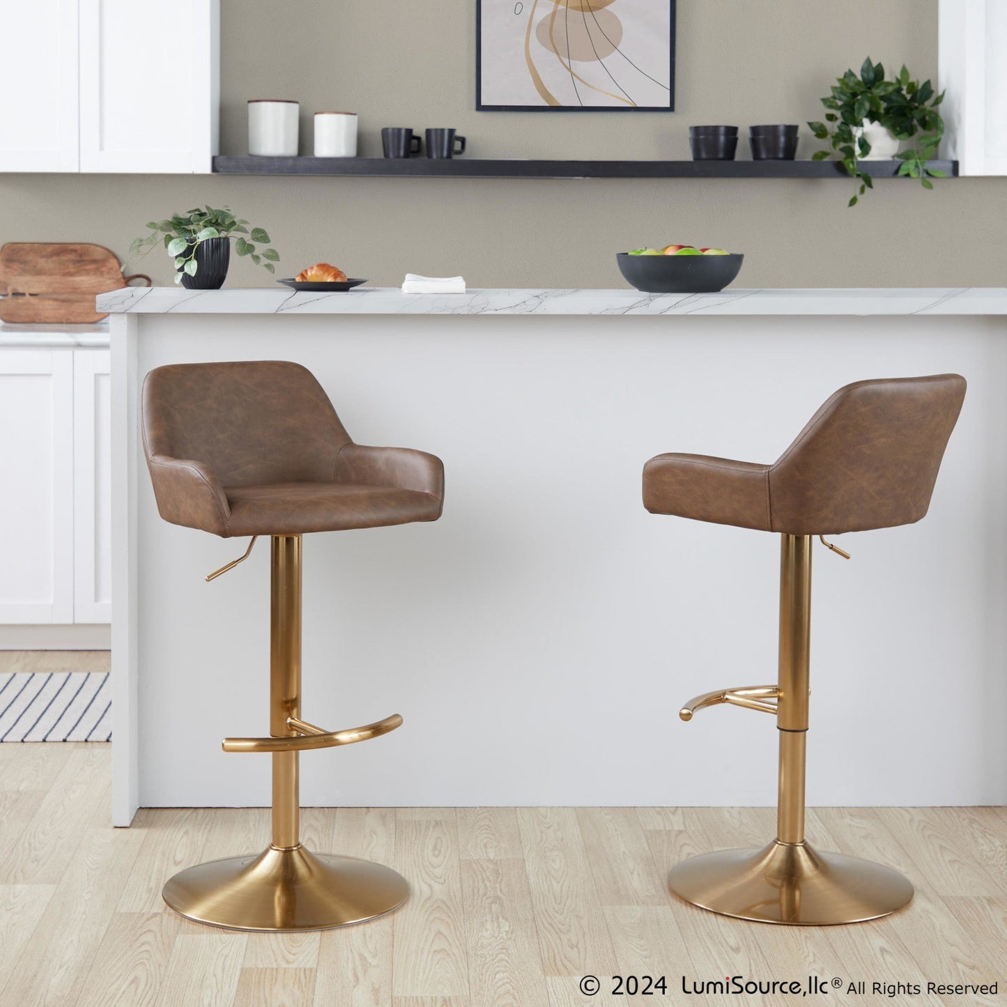 Majestic Office Furniture Adjustable Barstool - Set of 2