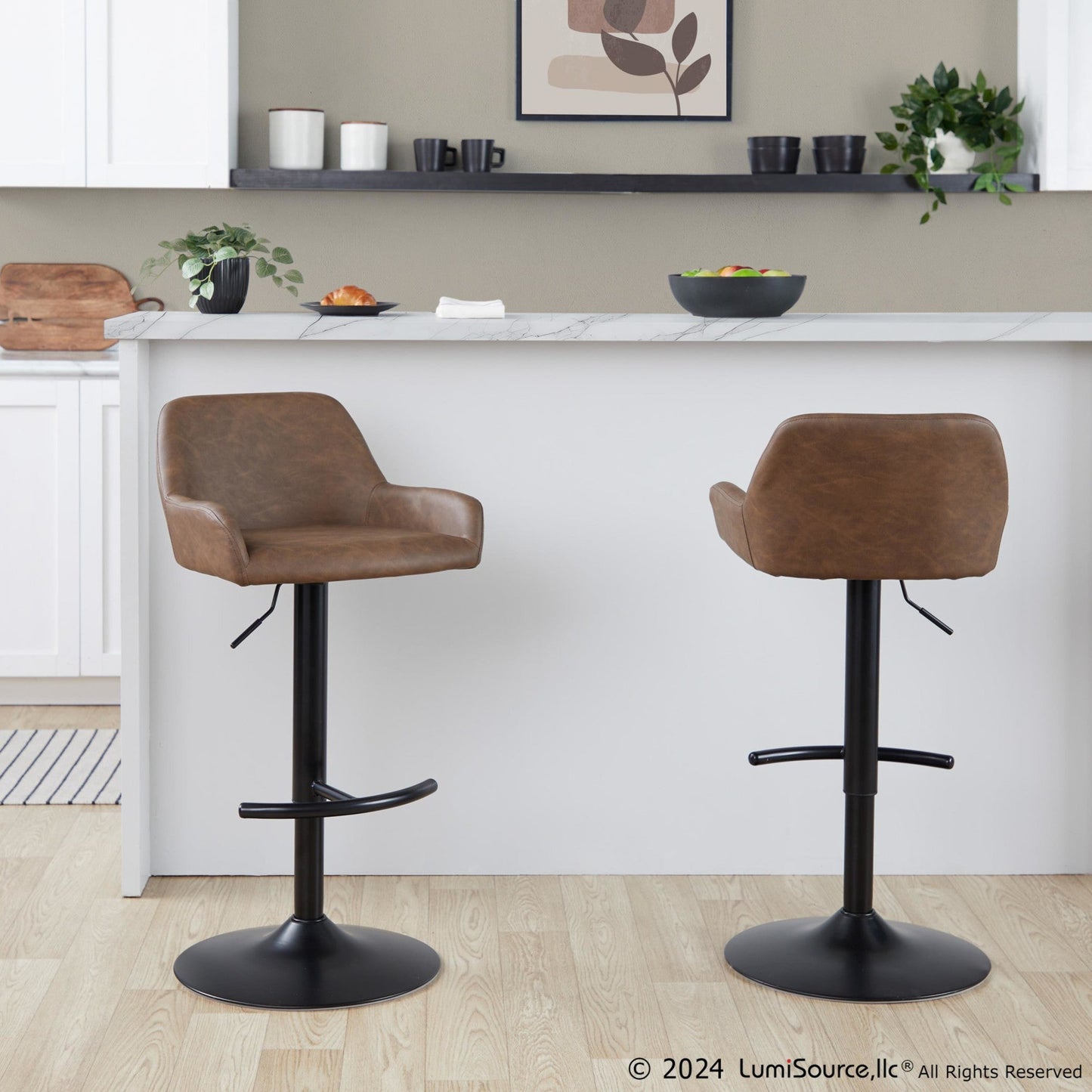 Majestic Office Furniture Adjustable Barstool - Set of 2
