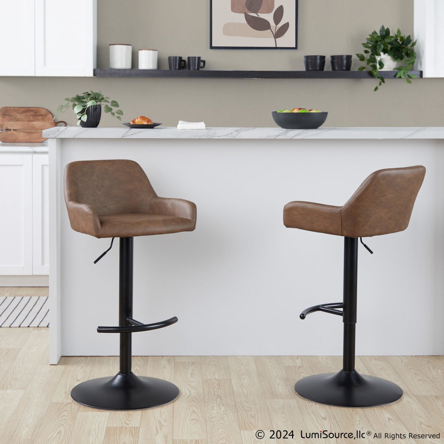 Majestic Office Furniture Adjustable Barstool - Set of 2