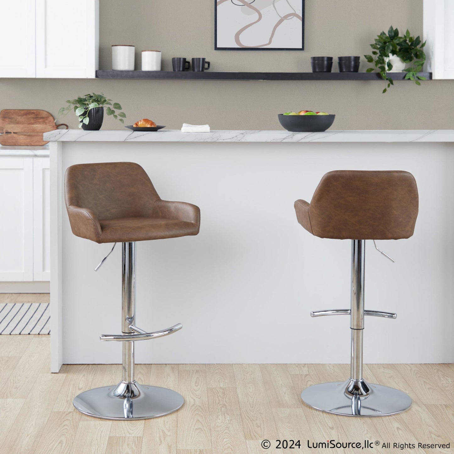 Majestic Office Furniture Adjustable Barstool - Set of 2