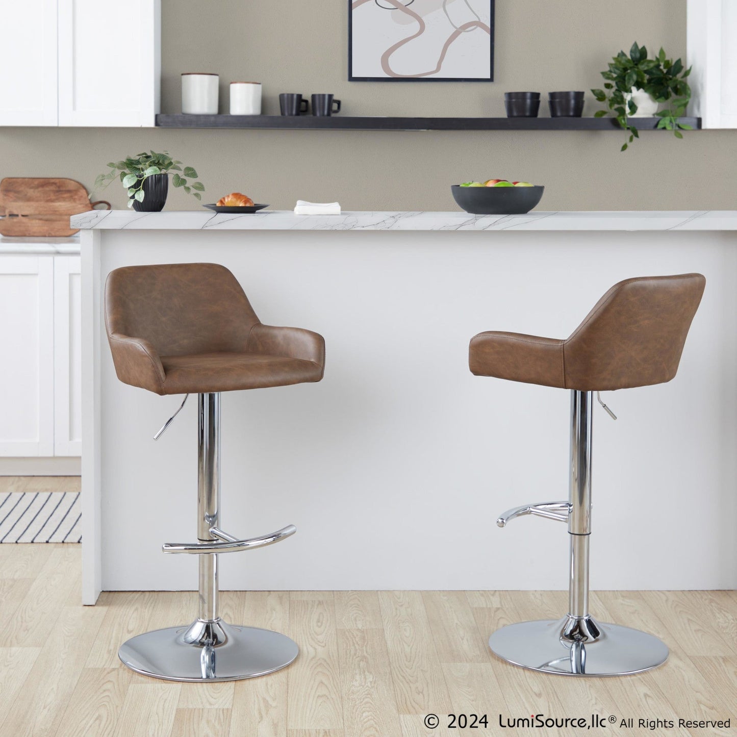 Majestic Office Furniture Adjustable Barstool - Set of 2