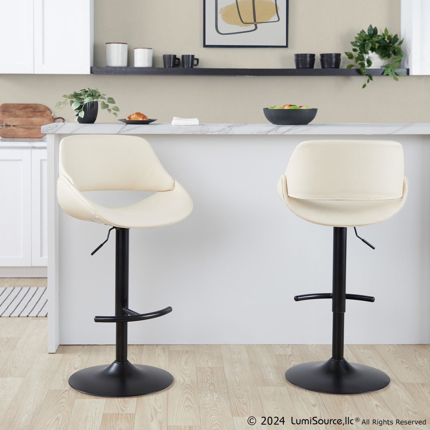Majestic Office Furniture Adjustable Barstool - Set of 2