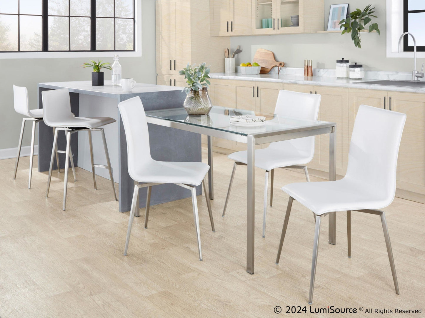 Majestic Office Furniture Upholstered 26" Fixed-Height Counter Stool - Set of 2