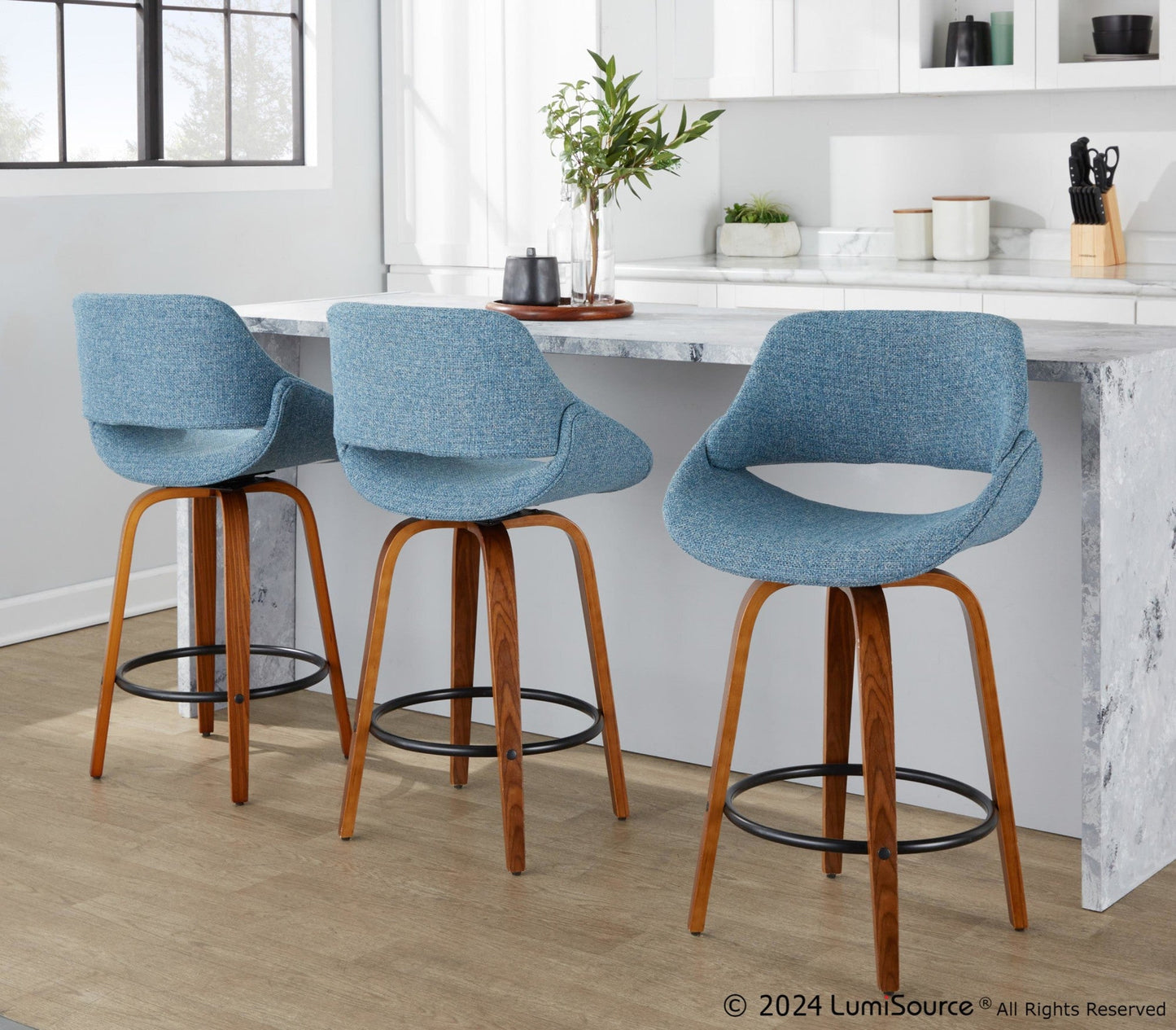 Majestic Office Furniture 26" Fixed-Height Counter Stool - Set Of 3