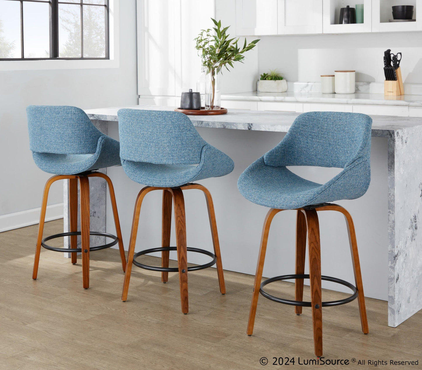 Majestic Office Furniture 26" Fixed-Height Counter Stool - Set Of 3