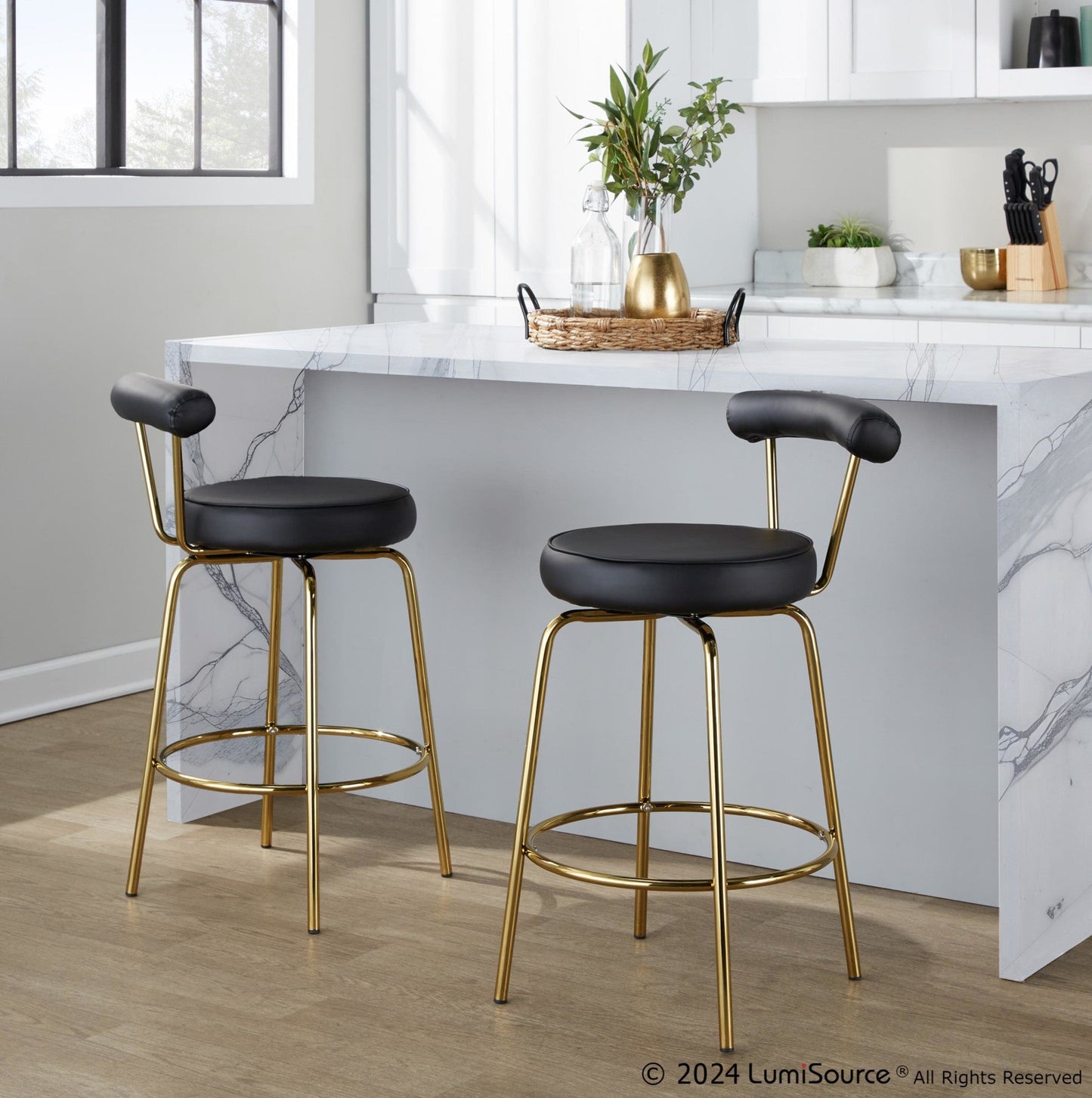 Majestic Office Furniture 26" Fixed-Height Counter Stool - Set of 2