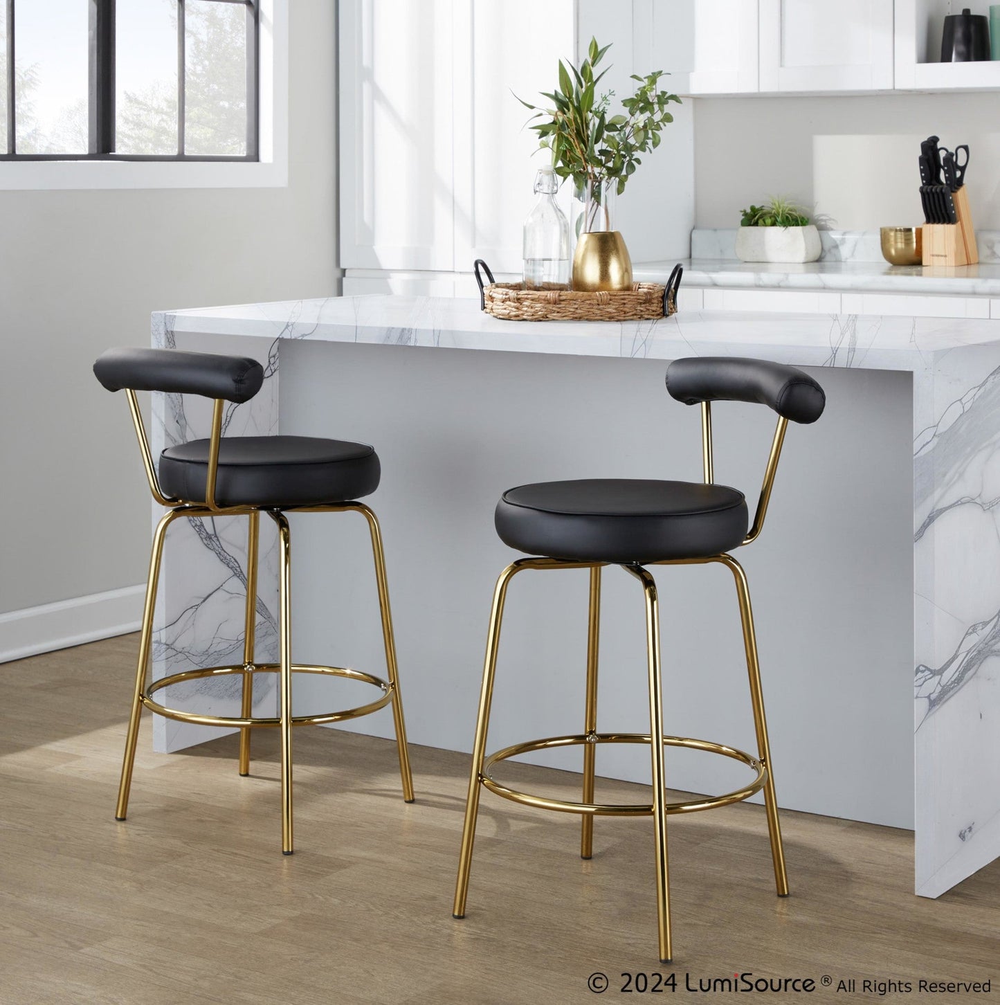 Majestic Office Furniture 26" Fixed-Height Counter Stool - Set of 2