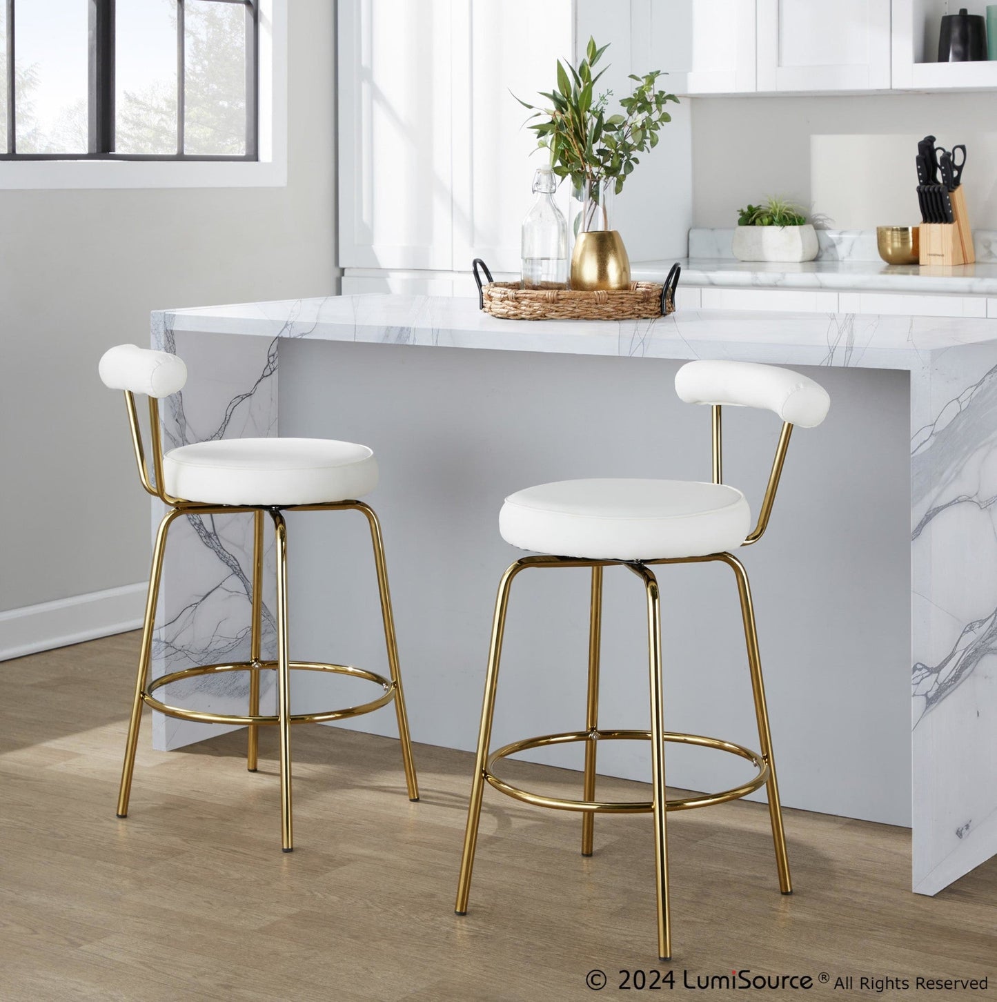 Majestic Office Furniture 26" Fixed-Height Counter Stool - Set of 2
