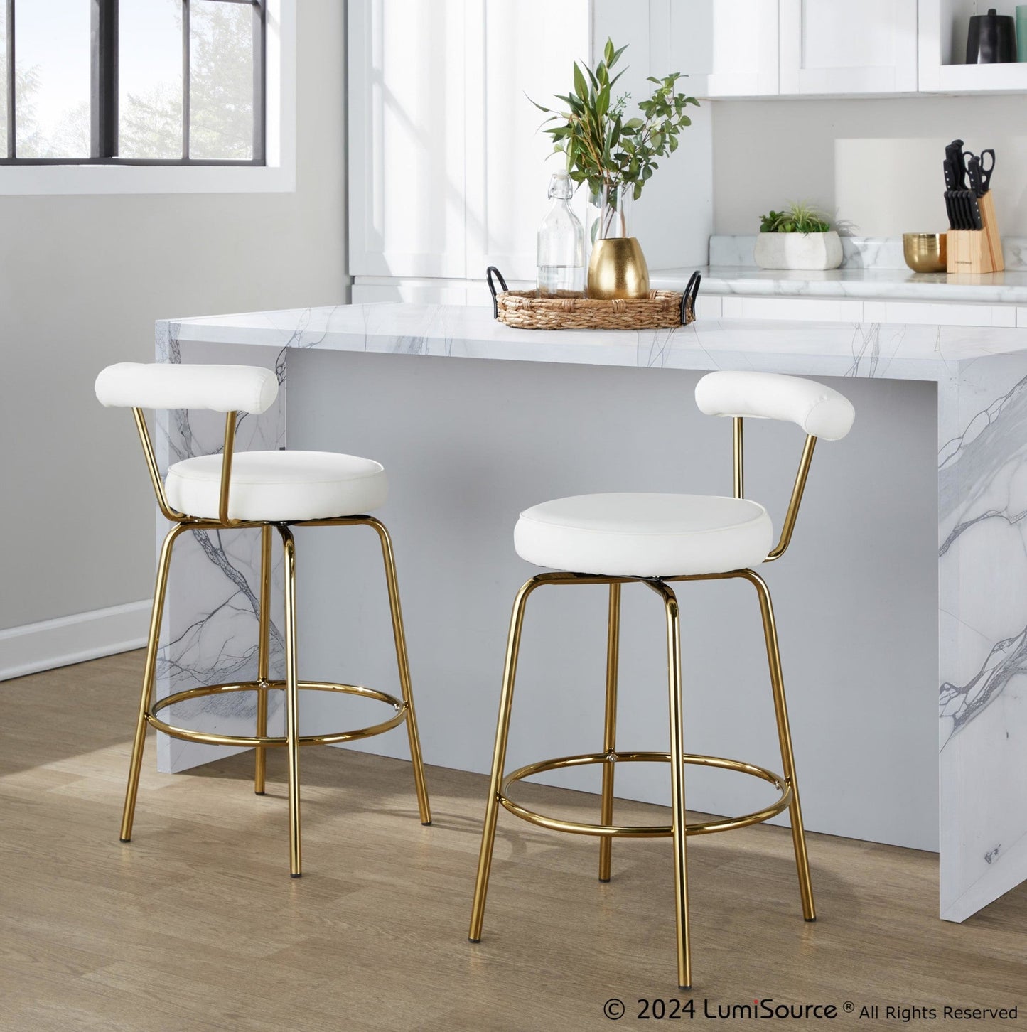 Majestic Office Furniture 26" Fixed-Height Counter Stool - Set of 2