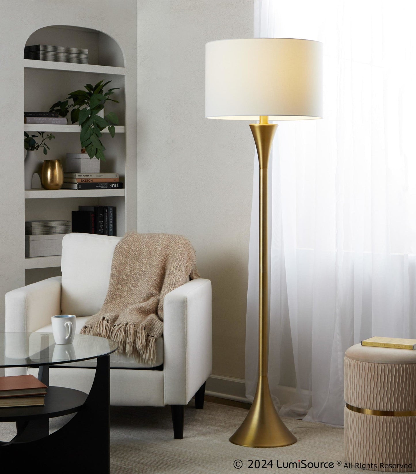 Majestic Office Furniture 65" Metal Floor Lamp