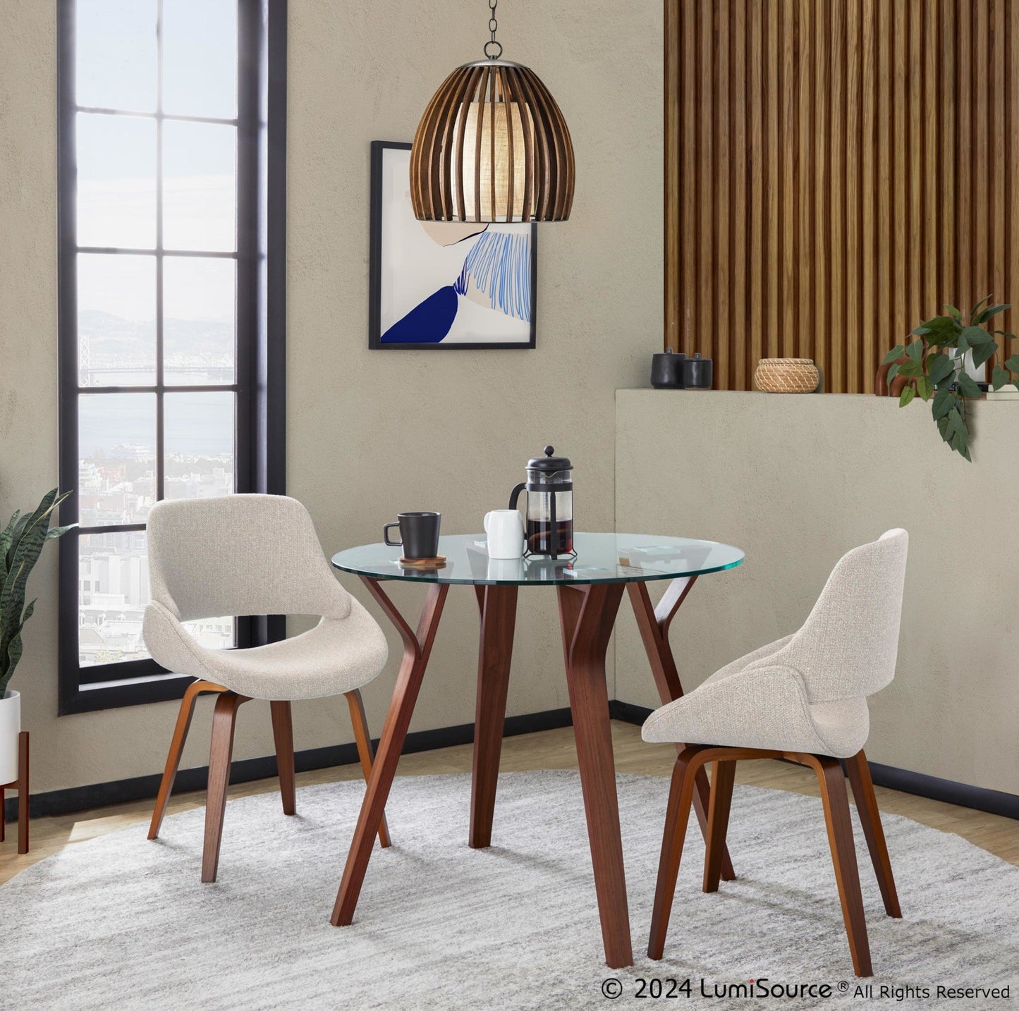 Majestic Office Furniture Round Fabrico Dining Set - 3 Piece