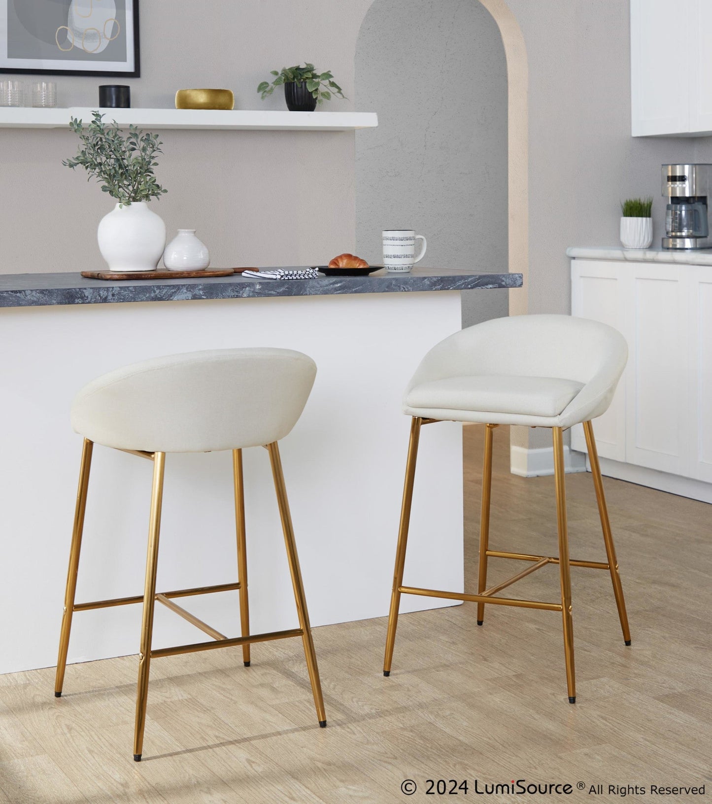 Majestic Office Furniture 26" Fixed-Height Counter Stool - Set of 2
