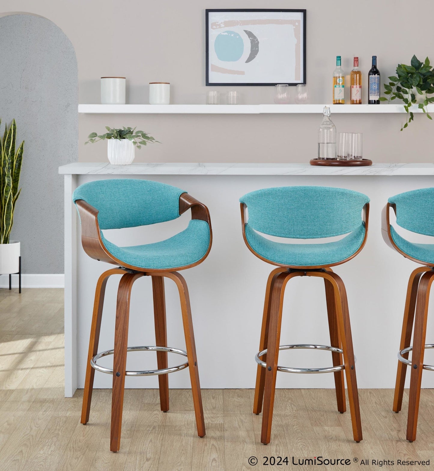 Majestic Office Furniture 30" Fixed-Height Barstool - Set of 2
