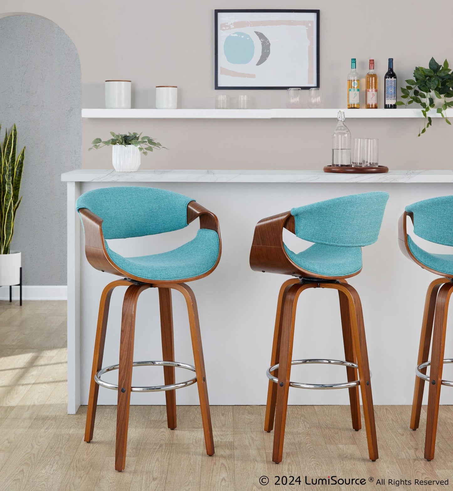 Majestic Office Furniture 30" Fixed-Height Barstool - Set of 2