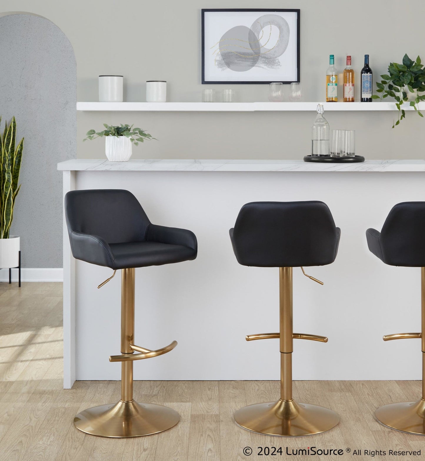 Majestic Office Furniture Adjustable Barstool - Set of 2