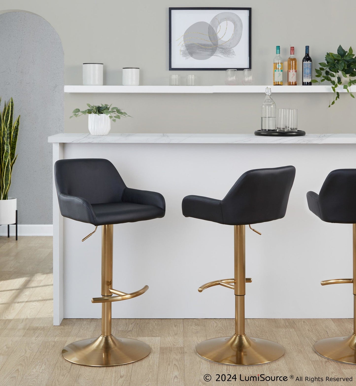 Majestic Office Furniture Adjustable Barstool - Set of 2