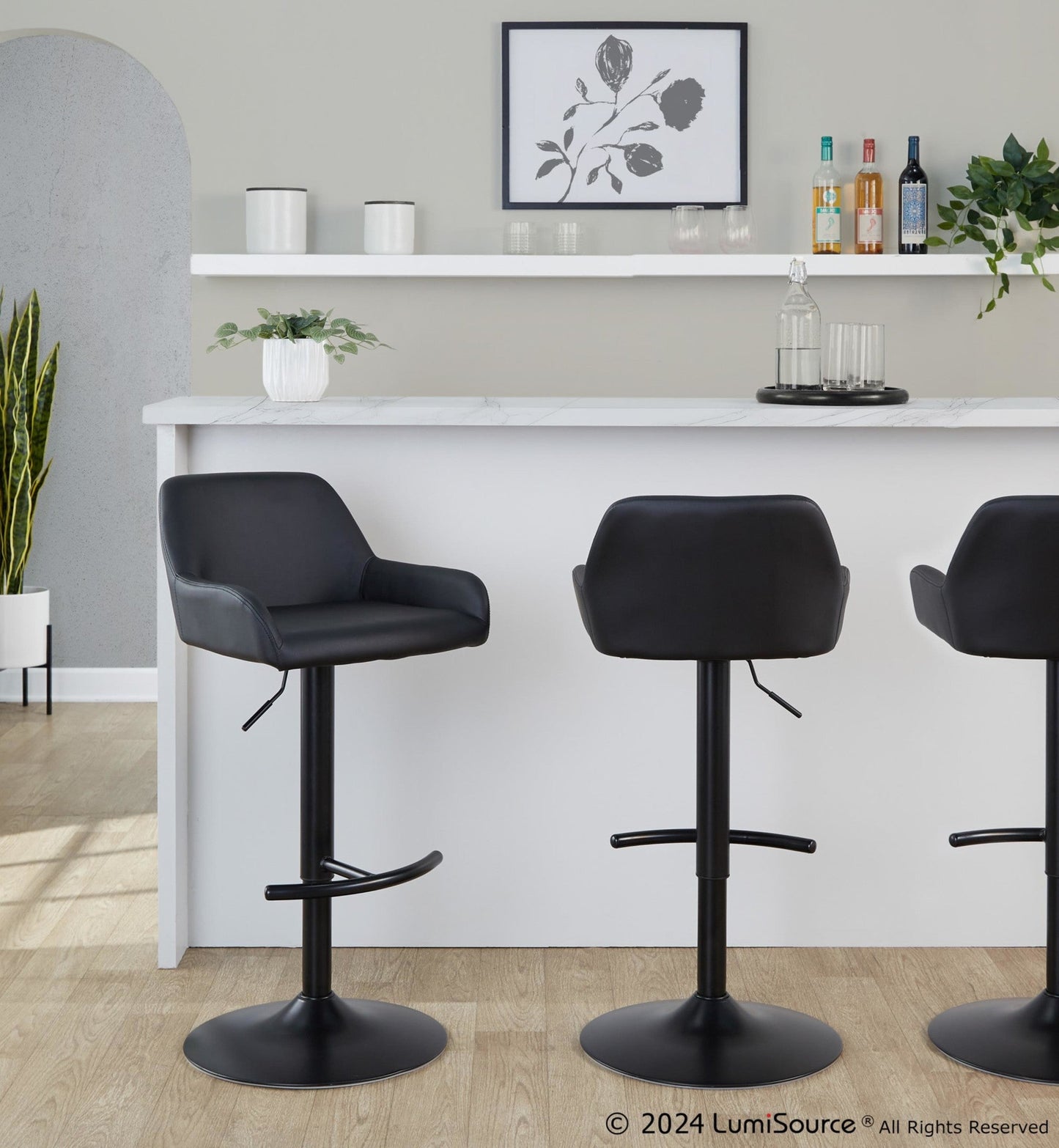 Majestic Office Furniture Adjustable Barstool - Set of 2