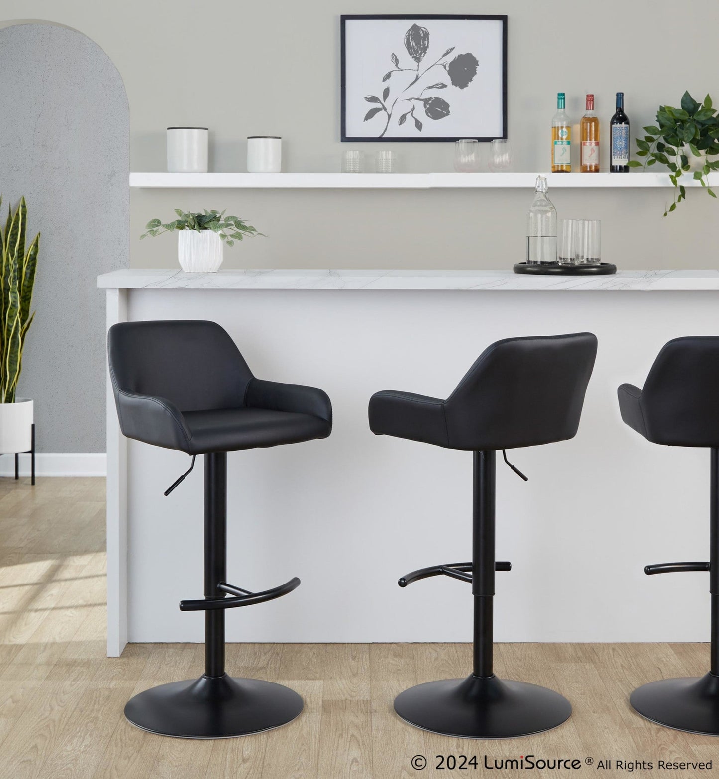 Majestic Office Furniture Adjustable Barstool - Set of 2