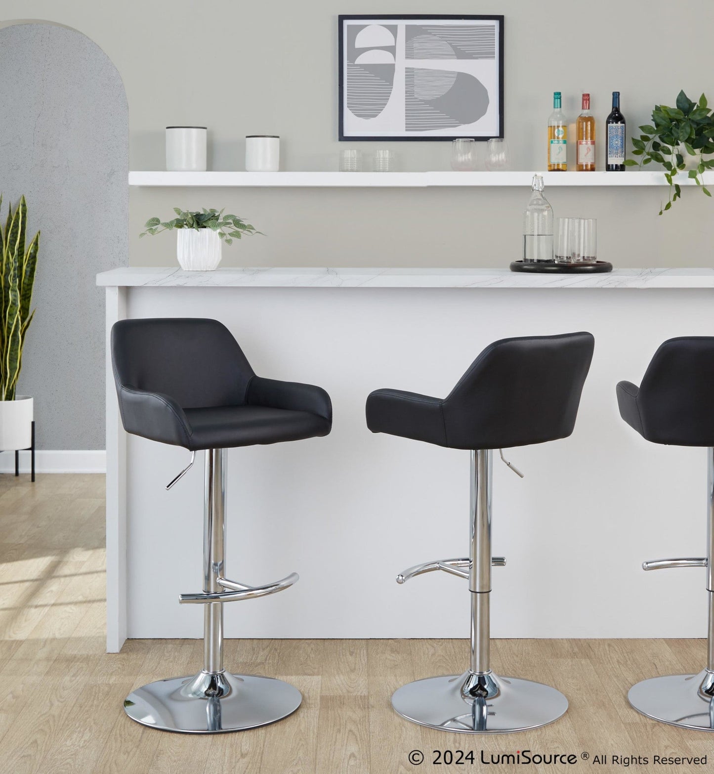 Majestic Office Furniture Adjustable Barstool - Set of 2