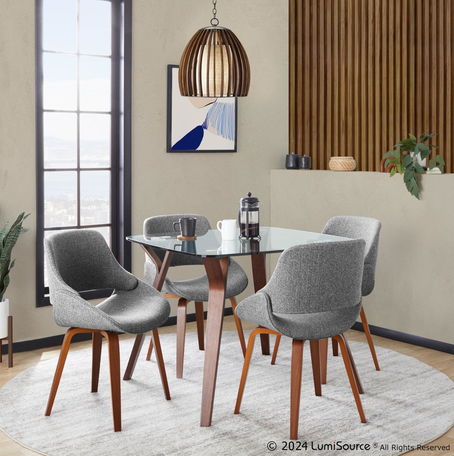 Majestic Office Furniture Square Fabrico Dining Set - 5 Piece