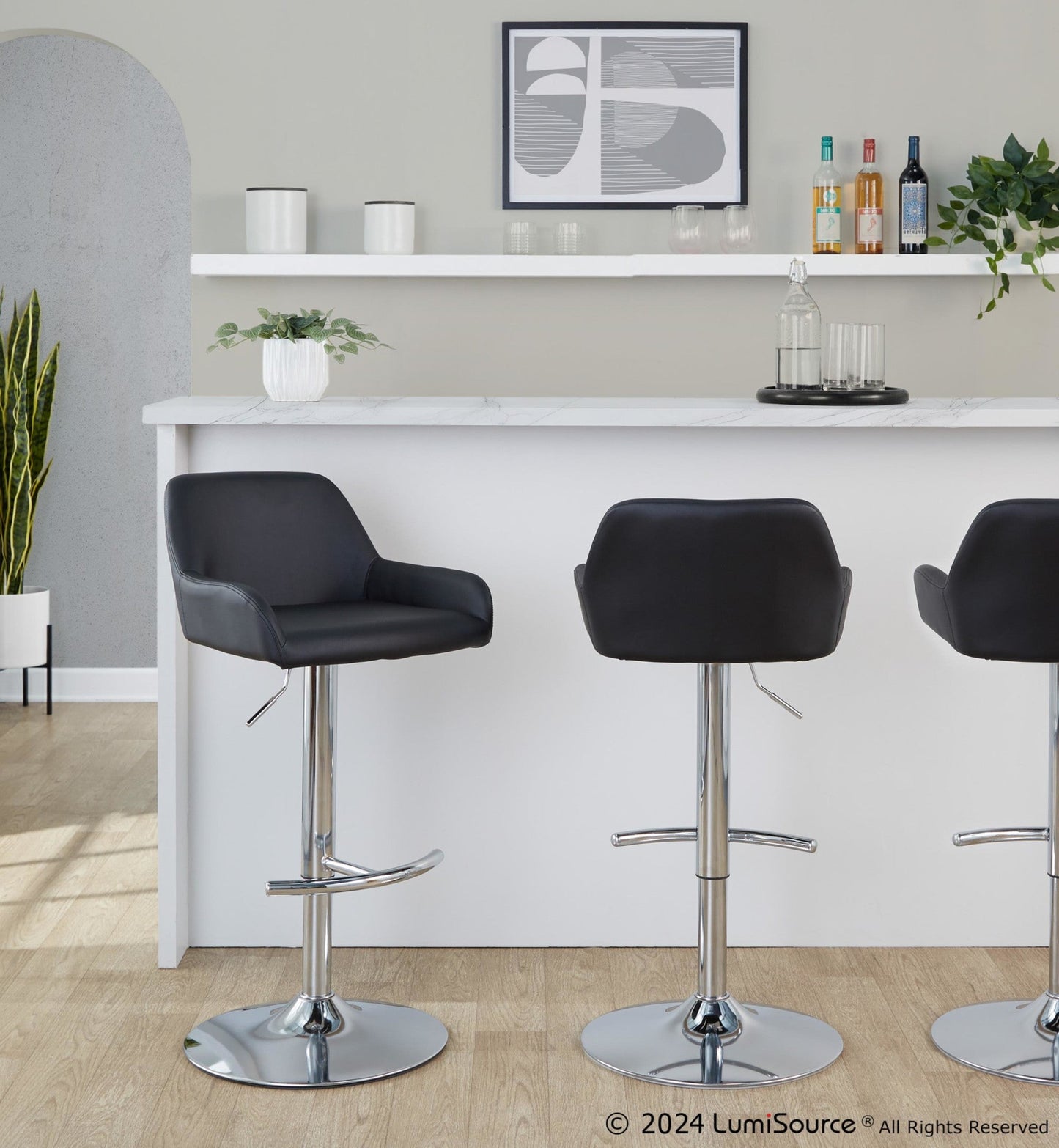 Majestic Office Furniture Adjustable Barstool - Set of 2