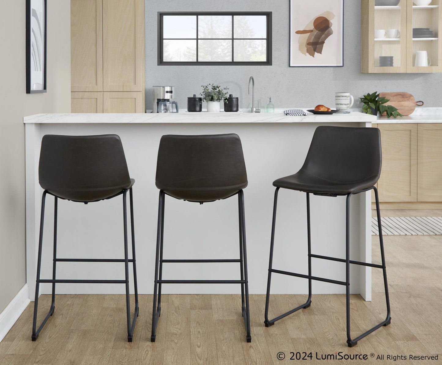 Majestic Office Furniture 30" Fixed-Height Barstool