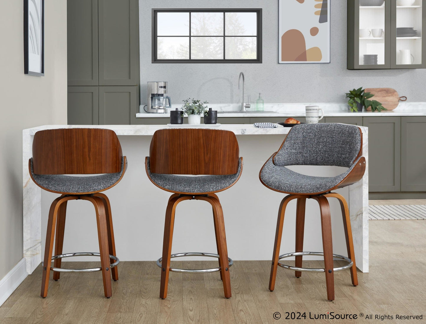 Majestic Office Furniture 24" Fixed-Height Counter Stool - Set of 2