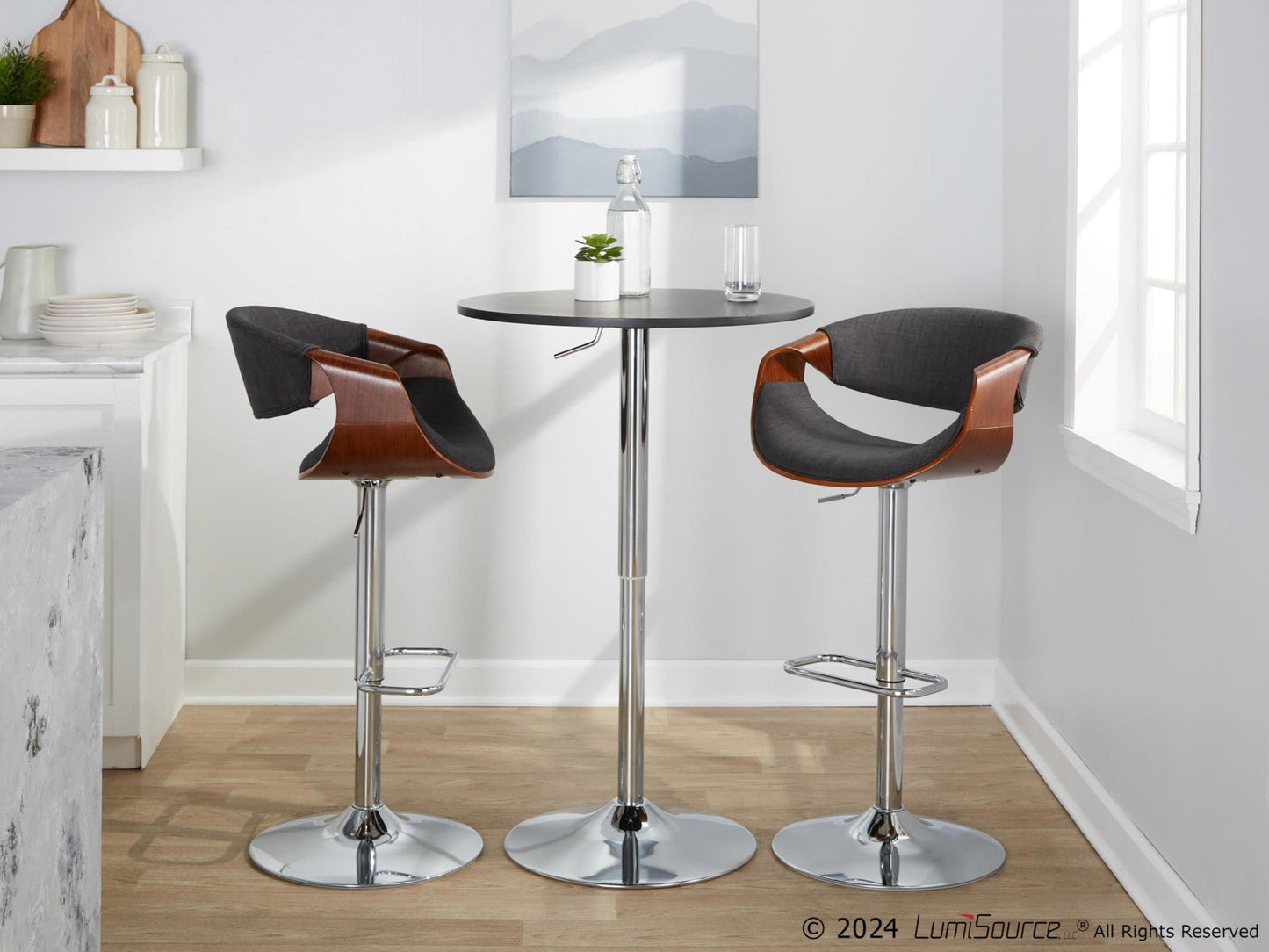 Majestic Office Furniture Adjustable Barstool - Set of 2