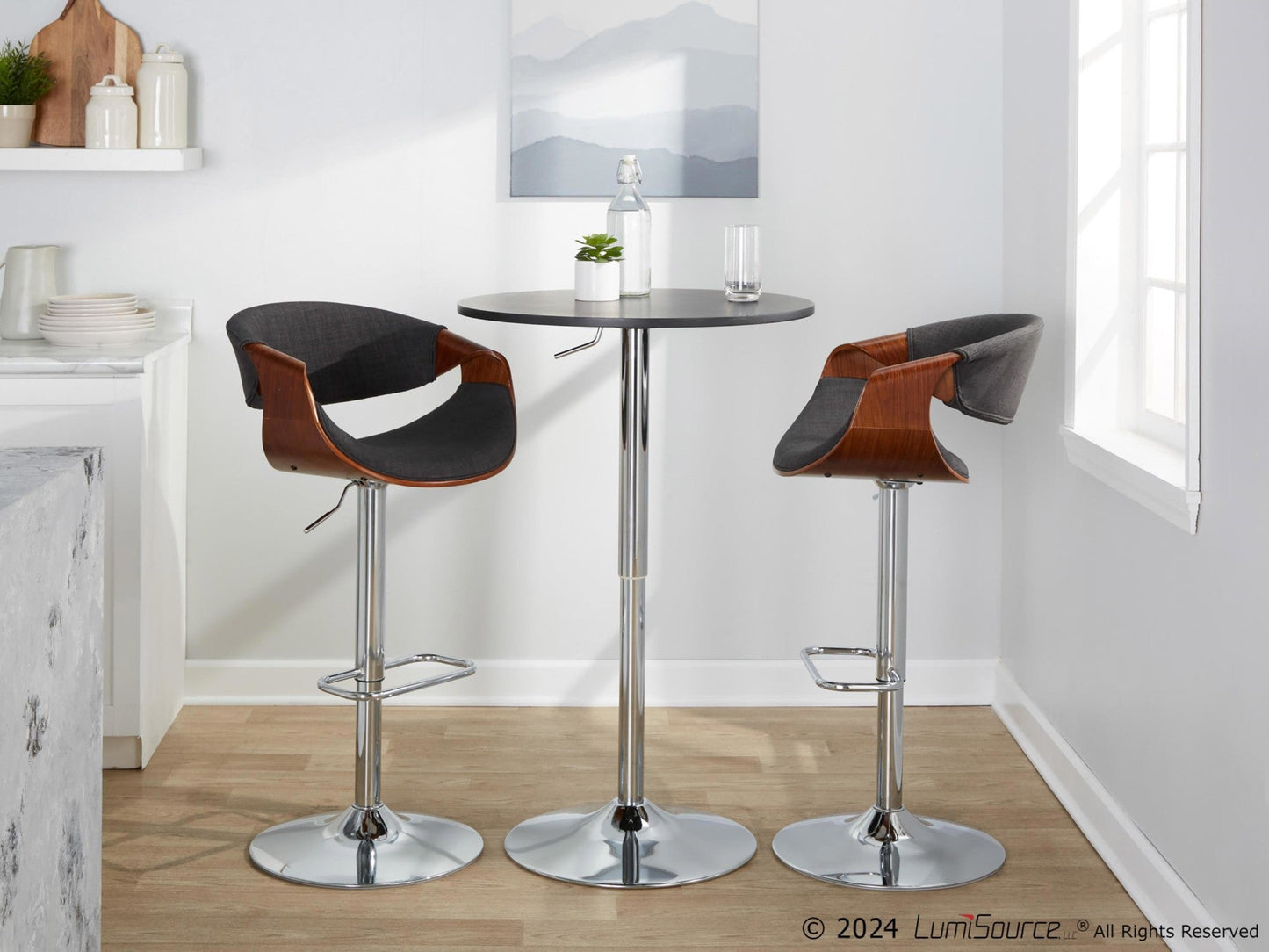 Majestic Office Furniture Adjustable Barstool - Set of 2