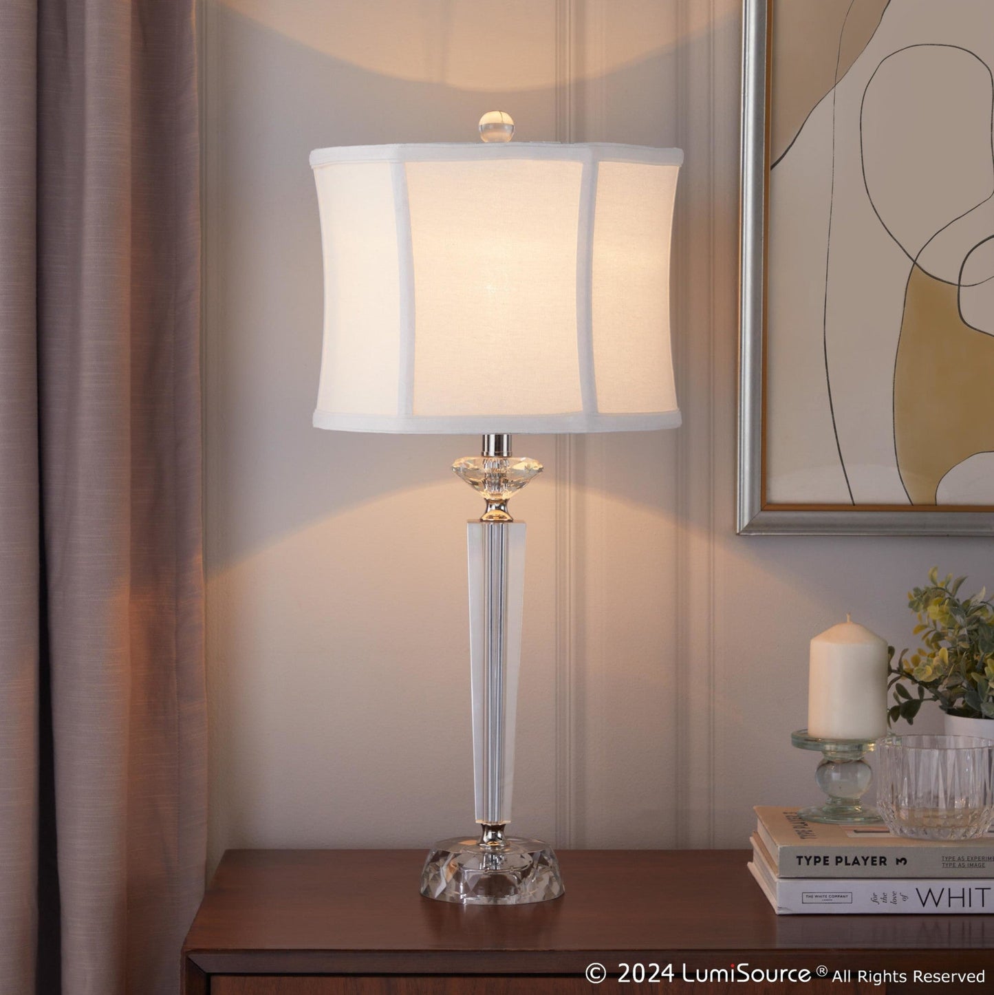 Lumisource Diamond Torch 25" Crystal Table Lamp - Set of 2