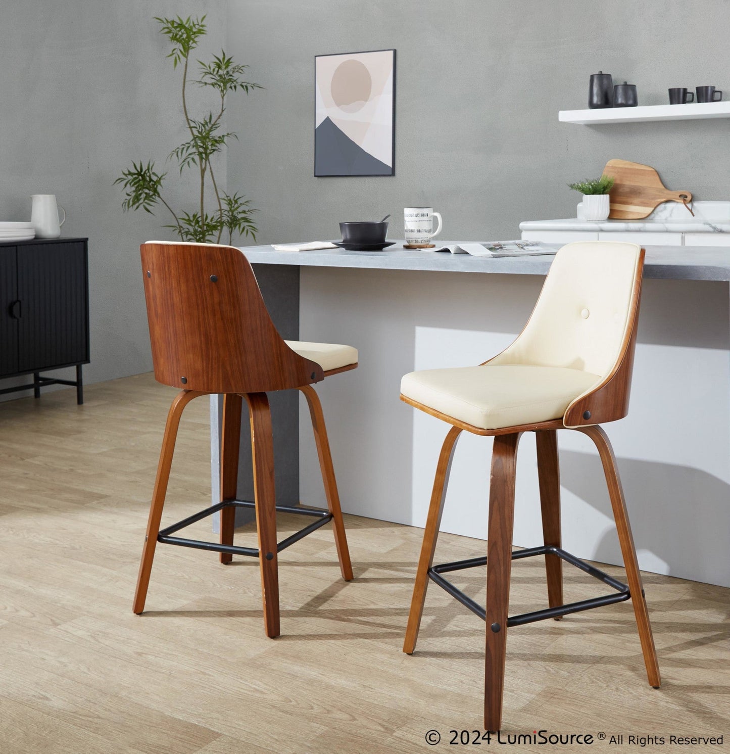 Majestic Office Furniture 26" Fixed-Height Counter Stool - Set of 2