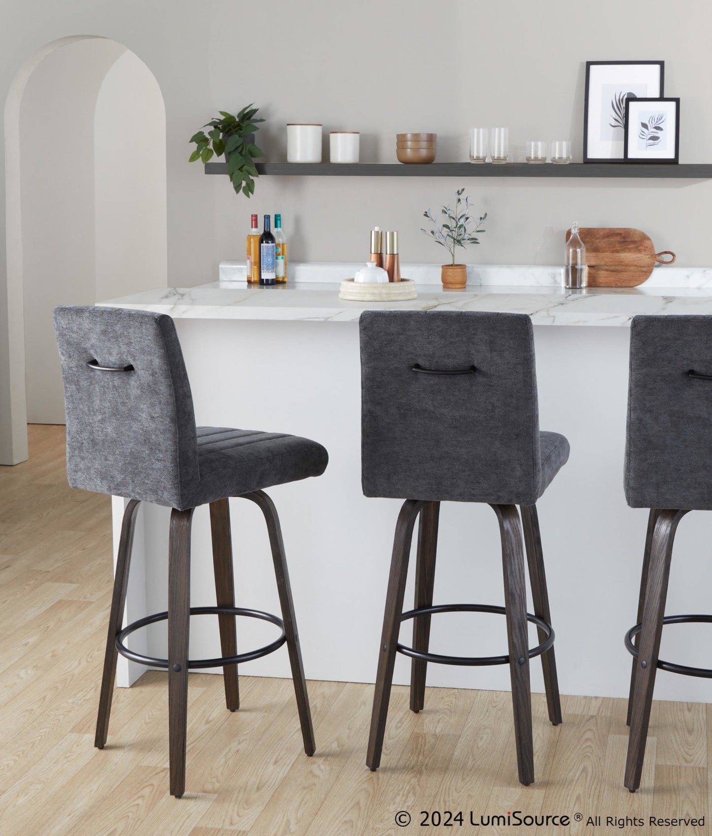 Majestic Office Furniture 30" Fixed-Height Barstool - Set of 2