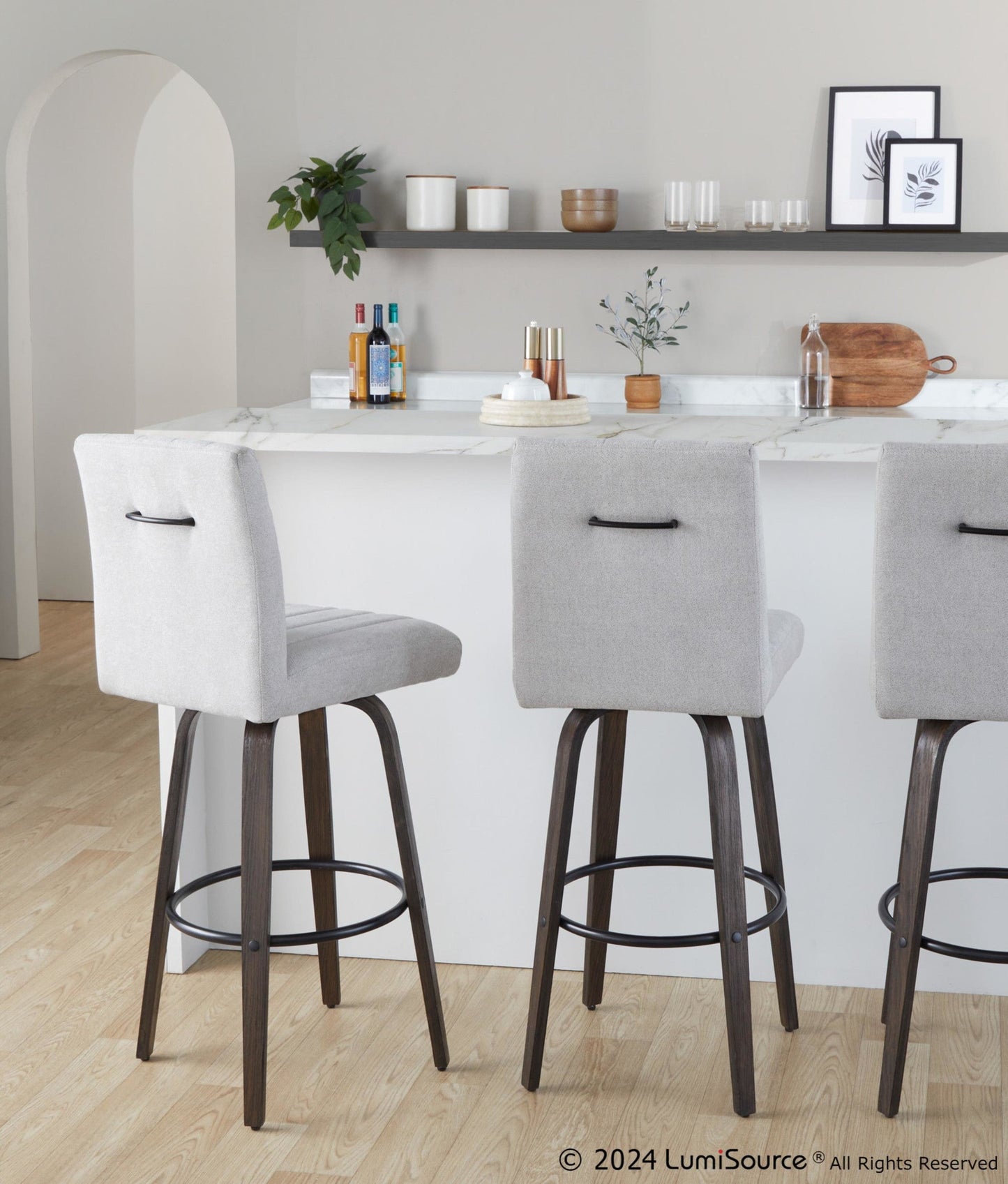 Majestic Office Furniture 30" Fixed-Height Barstool - Set of 2