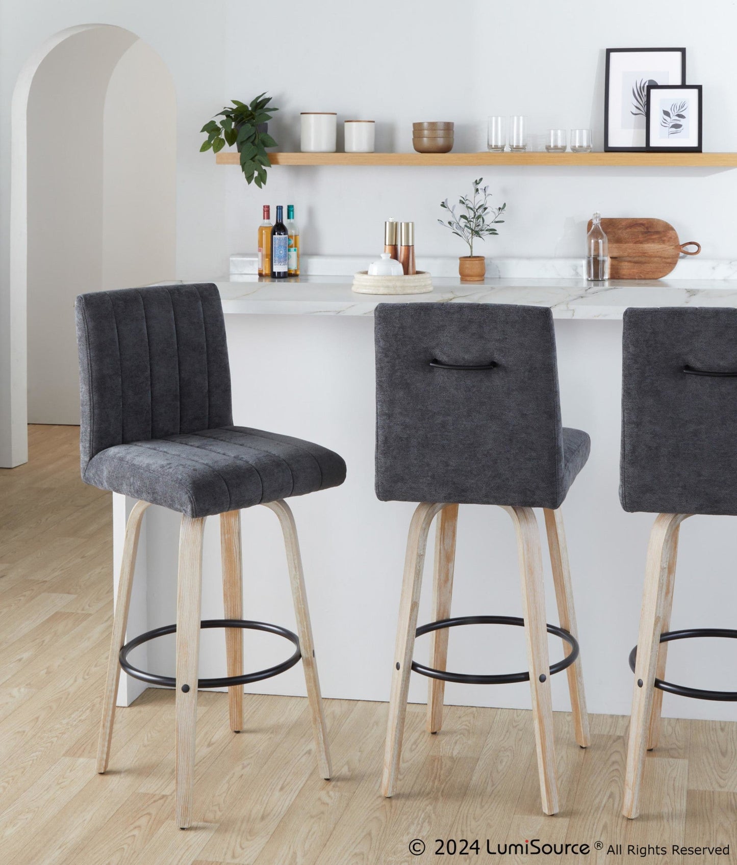 Majestic Office Furniture 30" Fixed-Height Barstool - Set of 2
