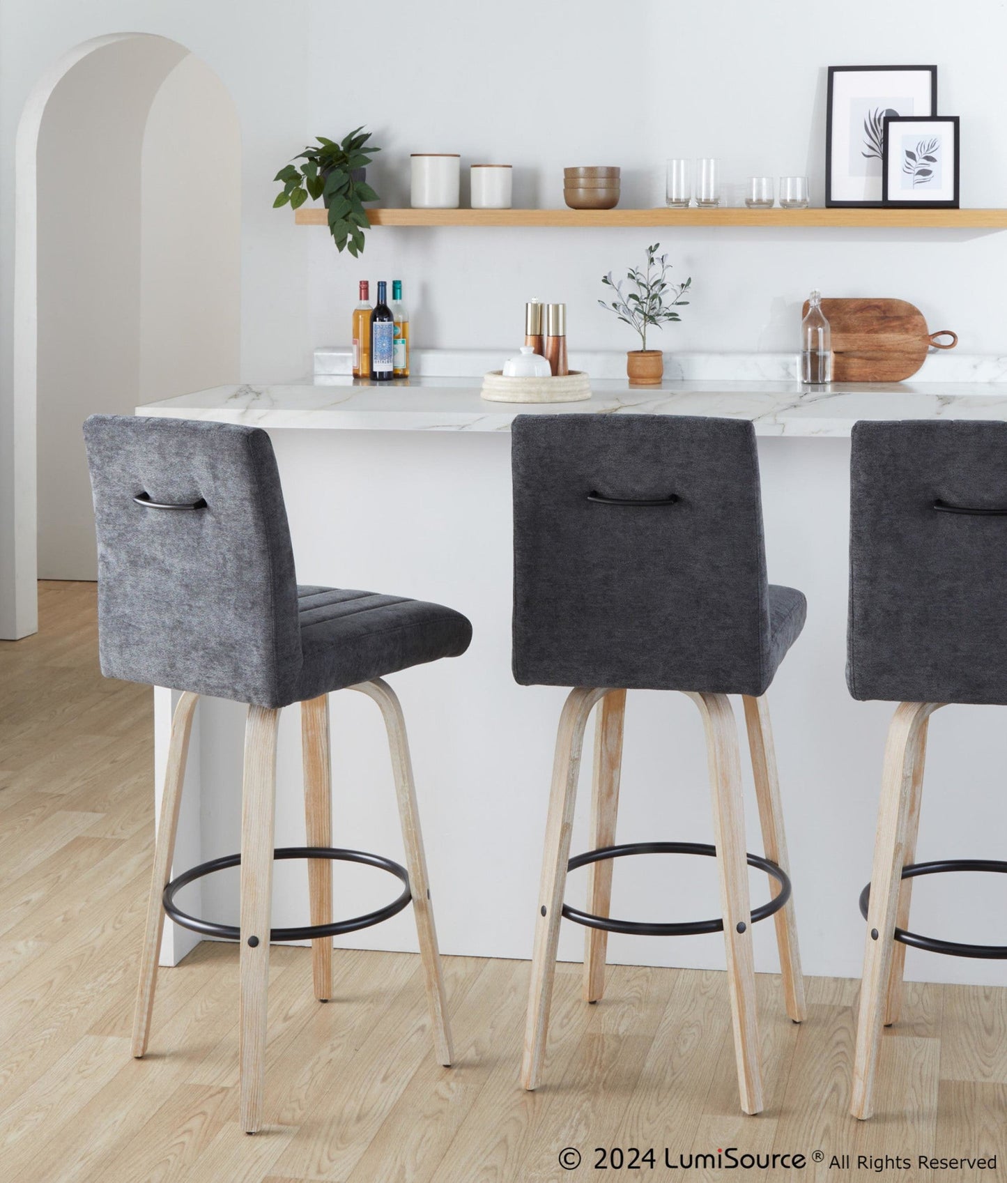 Majestic Office Furniture 30" Fixed-Height Barstool - Set of 2