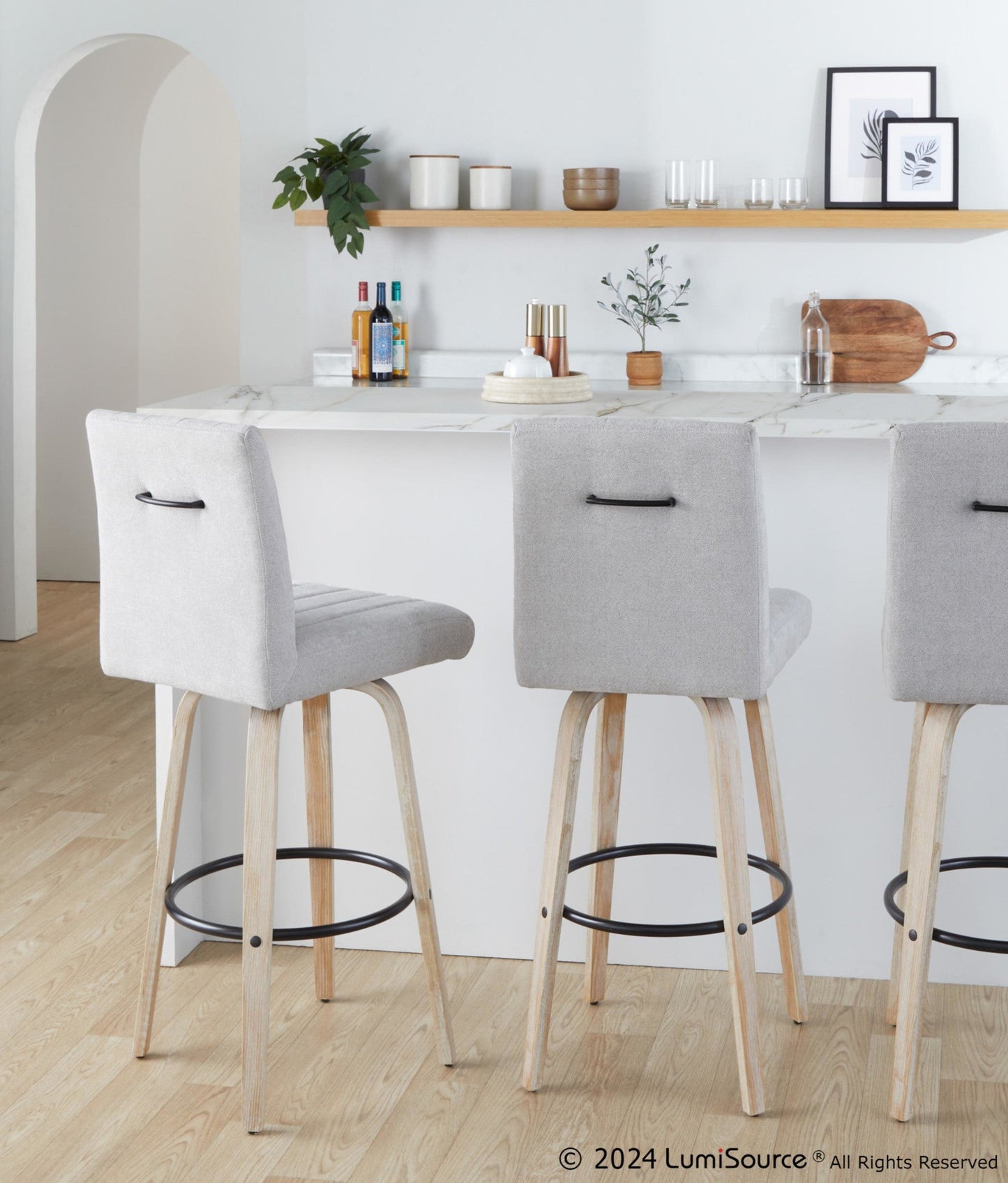 Majestic Office Furniture 30" Fixed-Height Barstool - Set of 2