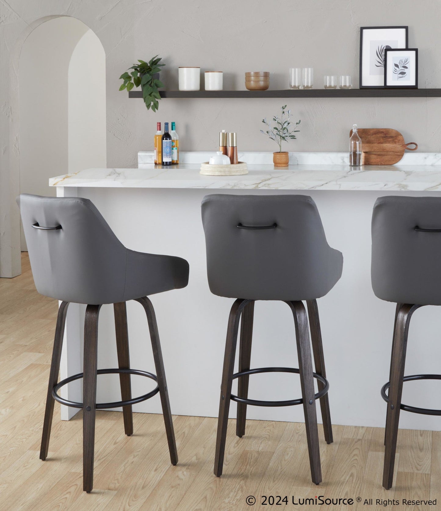 Majestic Office Furniture 30" Fixed-Height Barstool - Set of 2