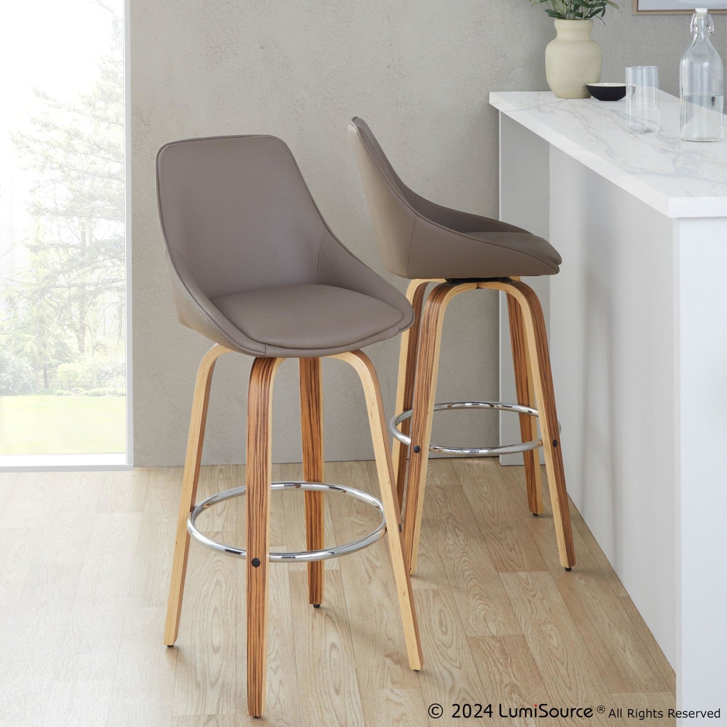Majestic Office Furniture 30" Fixed-Height Barstool - Set of 2