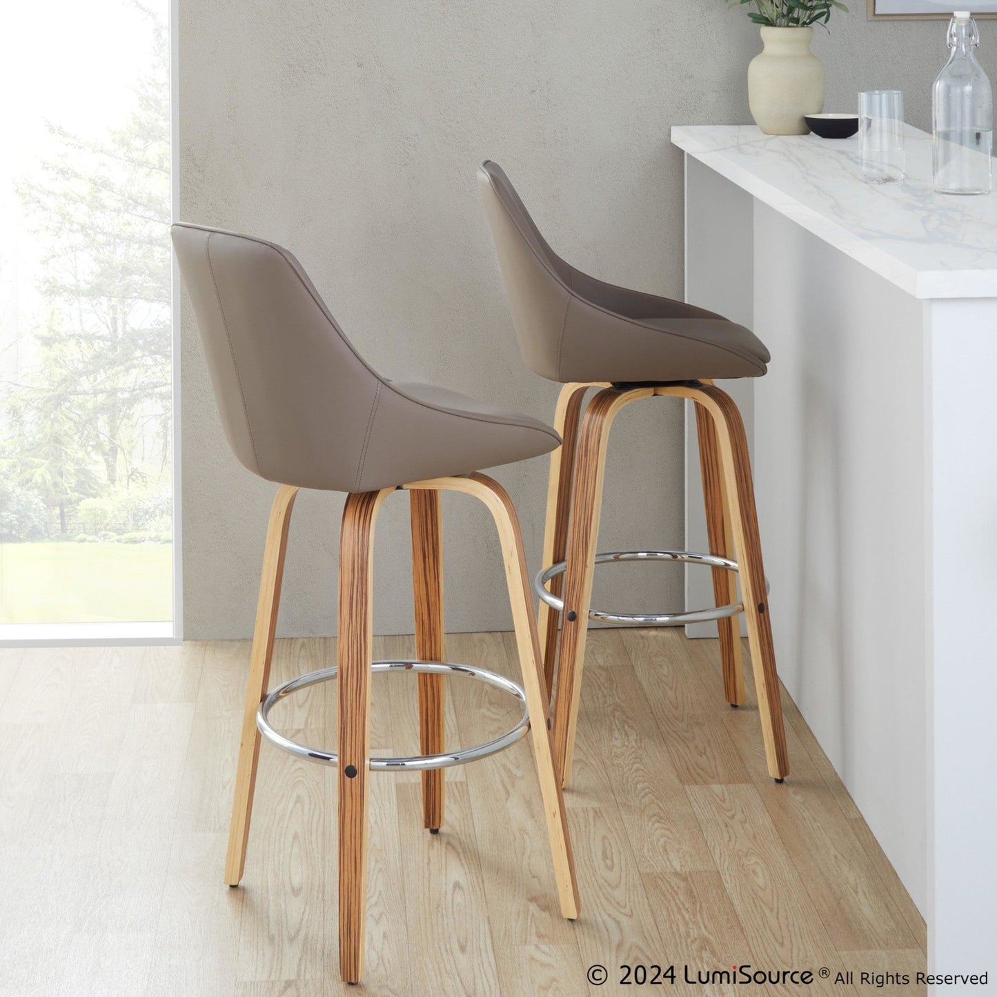 Majestic Office Furniture 30" Fixed-Height Barstool - Set of 2