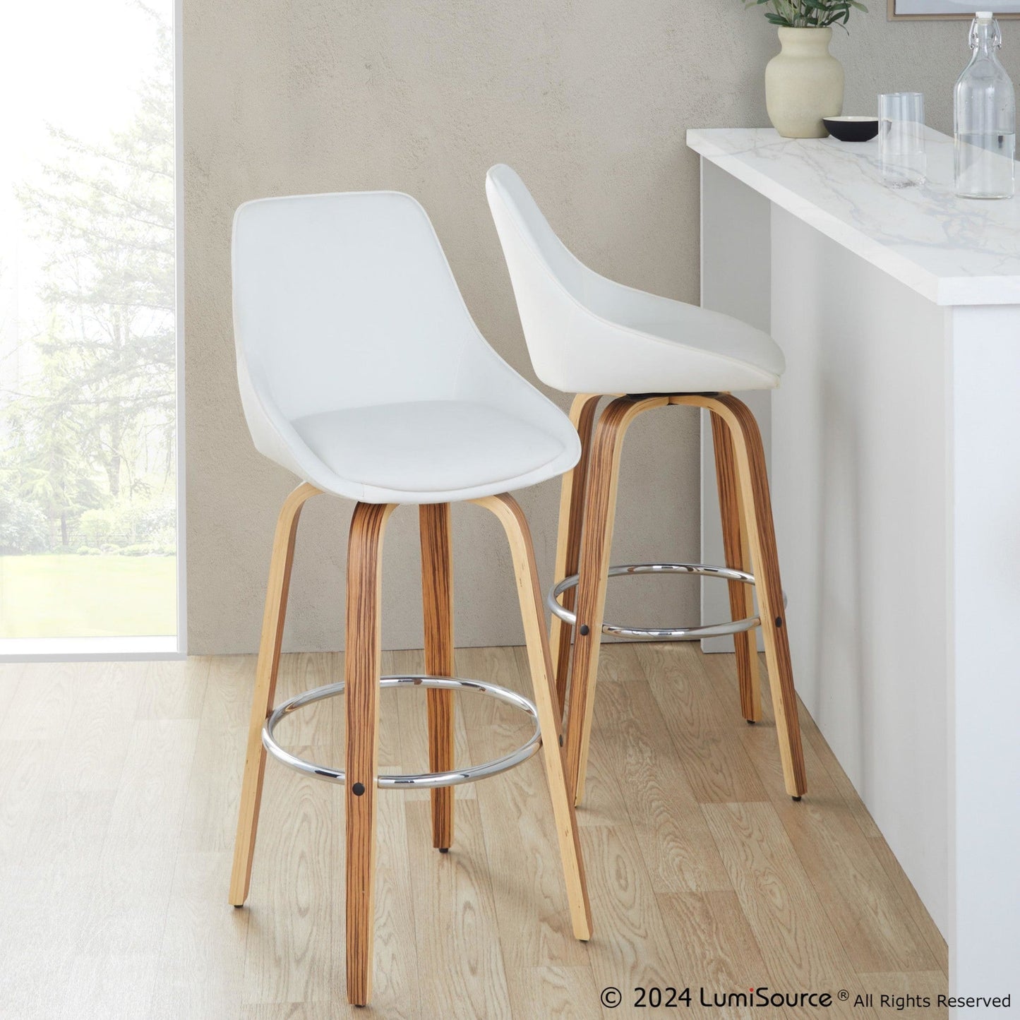 Majestic Office Furniture 30" Fixed-Height Barstool - Set of 2