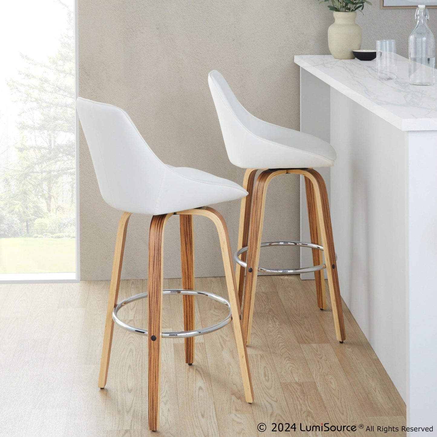 Majestic Office Furniture 30" Fixed-Height Barstool - Set of 2