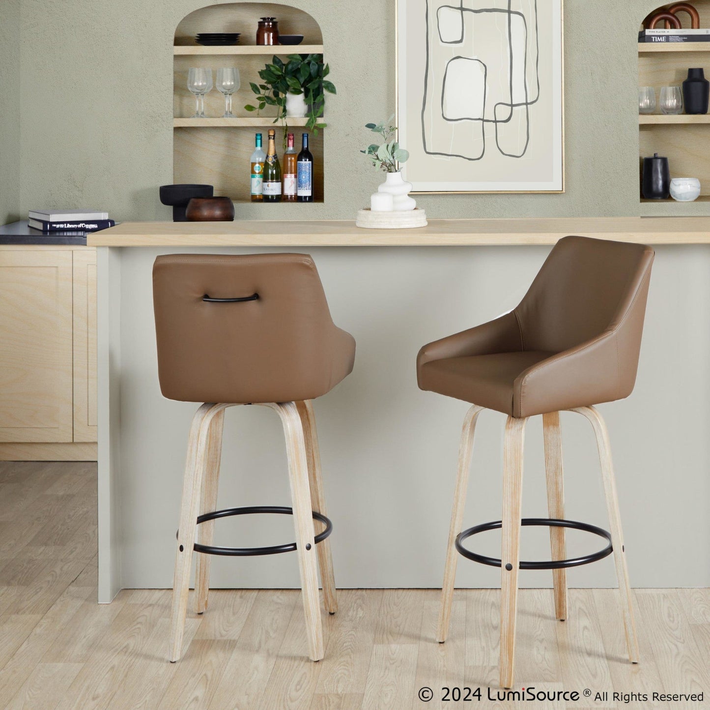 Majestic Office Furniture 30" Fixed-Height Barstool - Set of 2